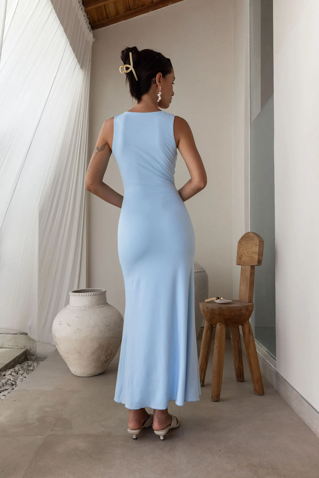Coastal Caprice Maxi Dress Blue - luluinthesky