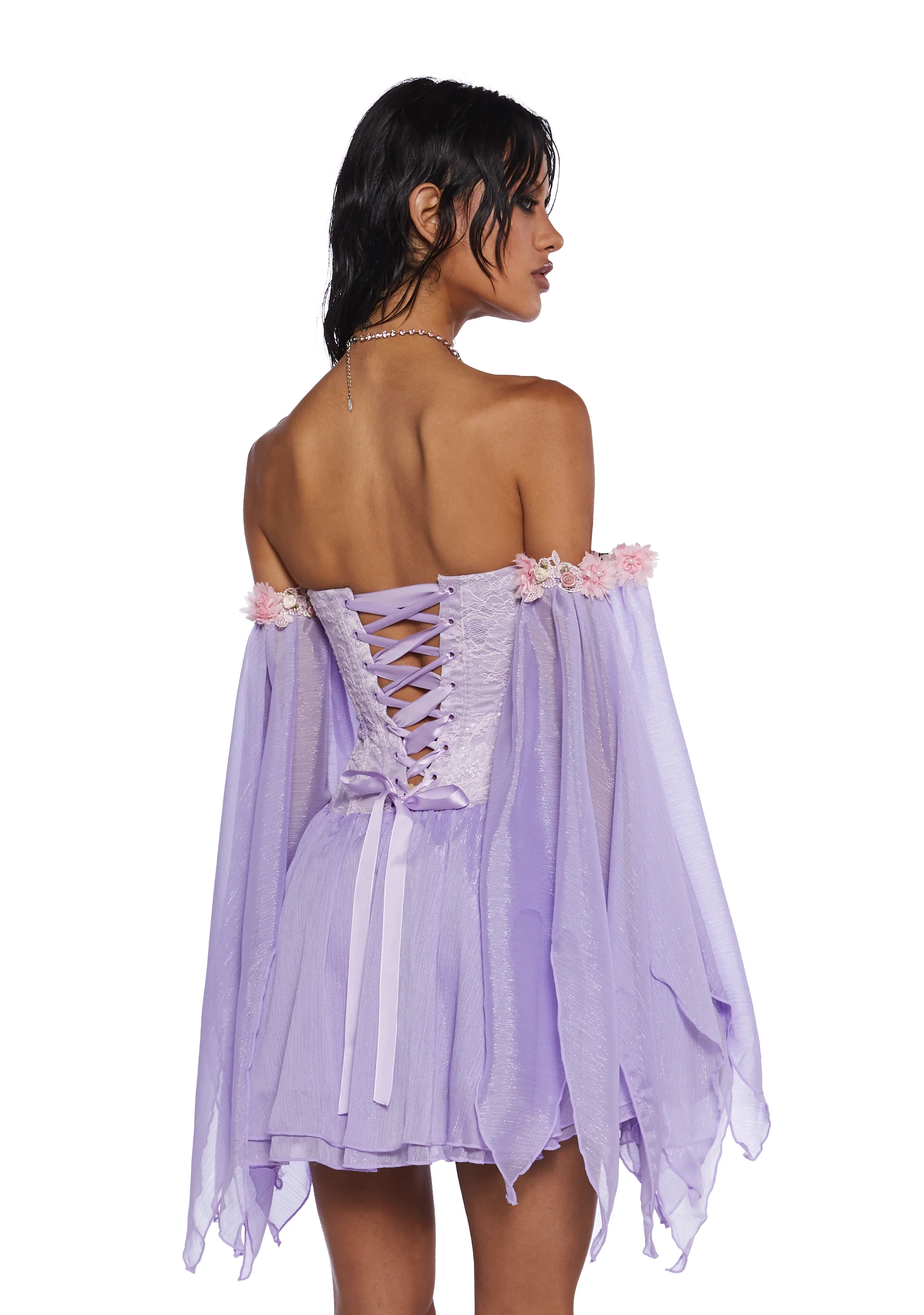 Sparkling Enchantment Mini Dress - Purple