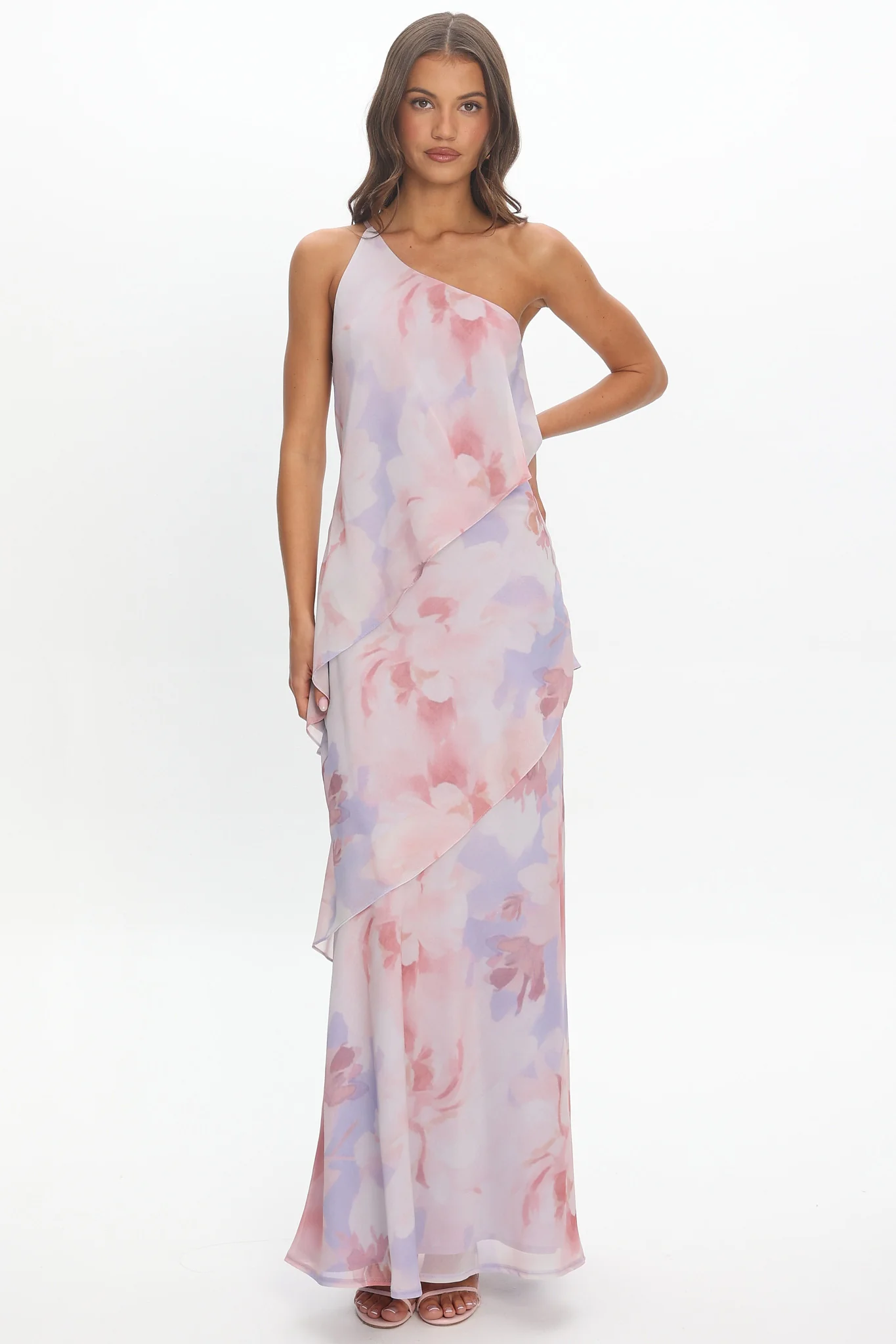 Aralia One Shoulder Maxi Dress Lilac - luluinthesky