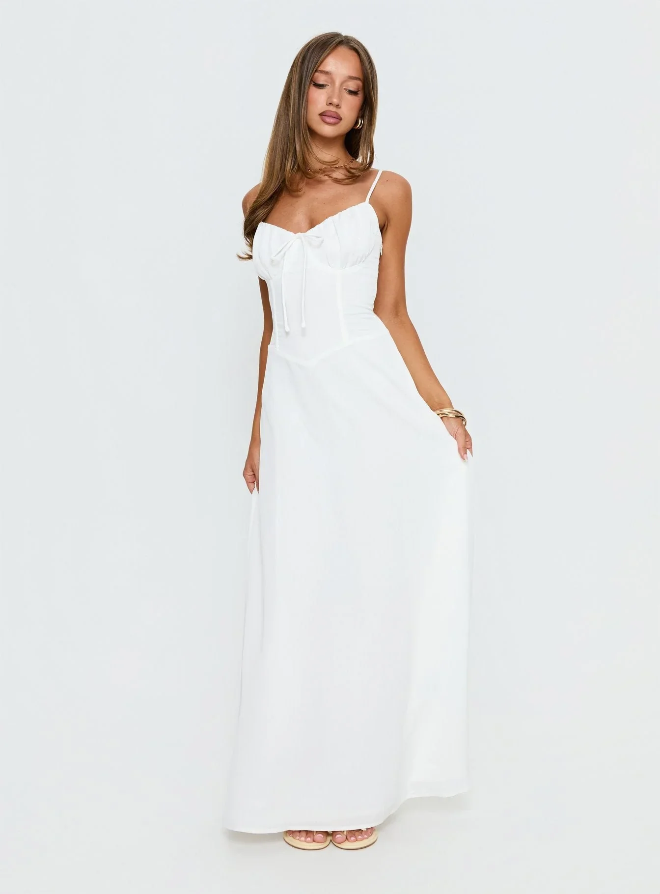 Members Only Maxi Dress White - luluinthesky