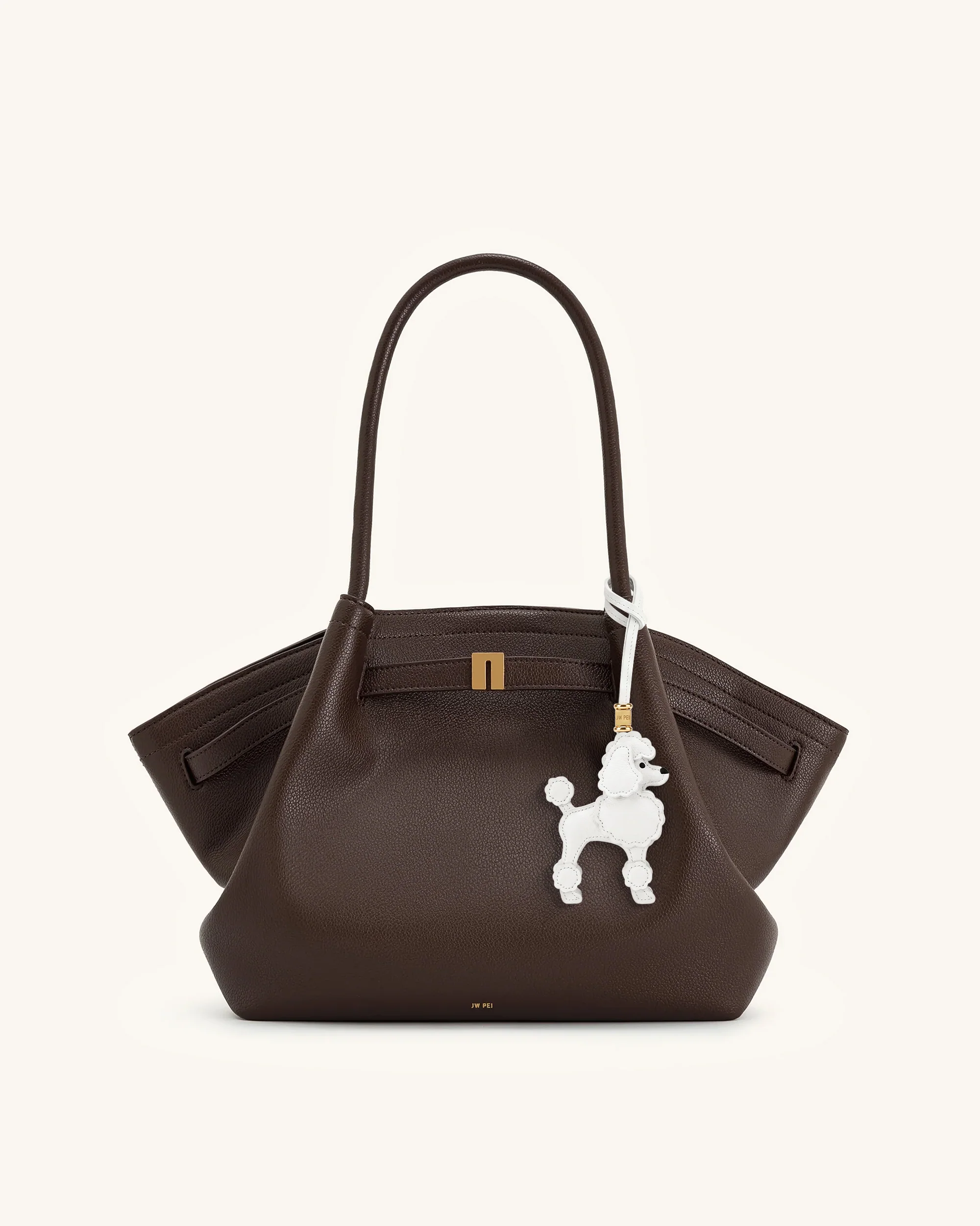 Poodle Bag Charm - White