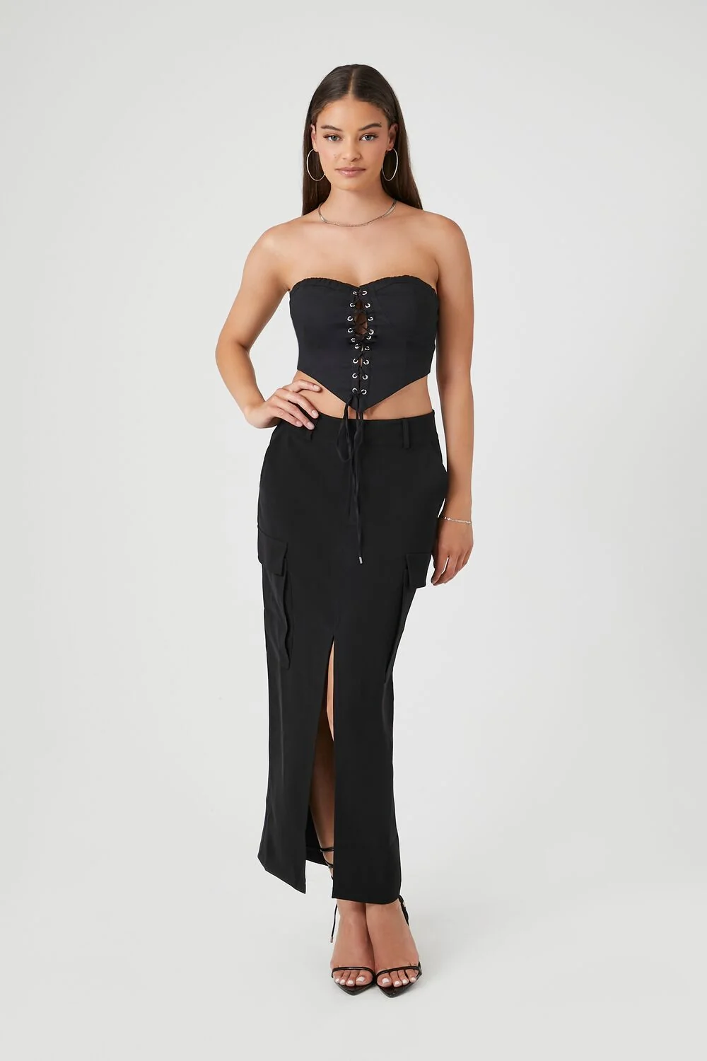 Lace-Up Bustier Tube Top