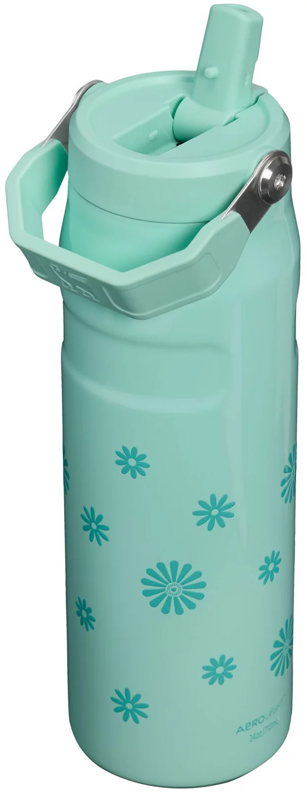 Stanley 24 oz. IceFlow Bottle with Flip Straw Lid - Teal Daisies