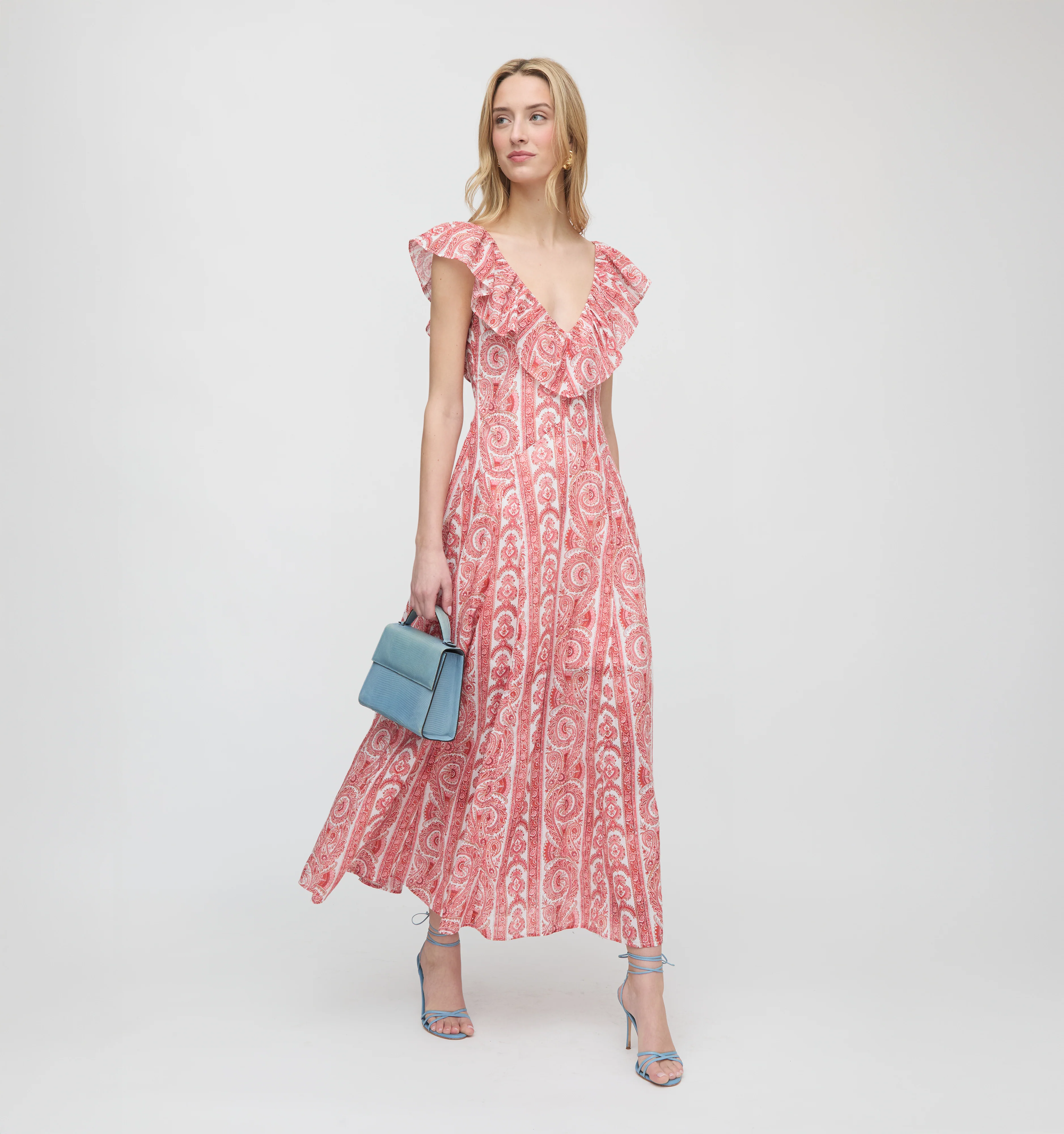 The Milani Dress - Coral Corsica Paisley