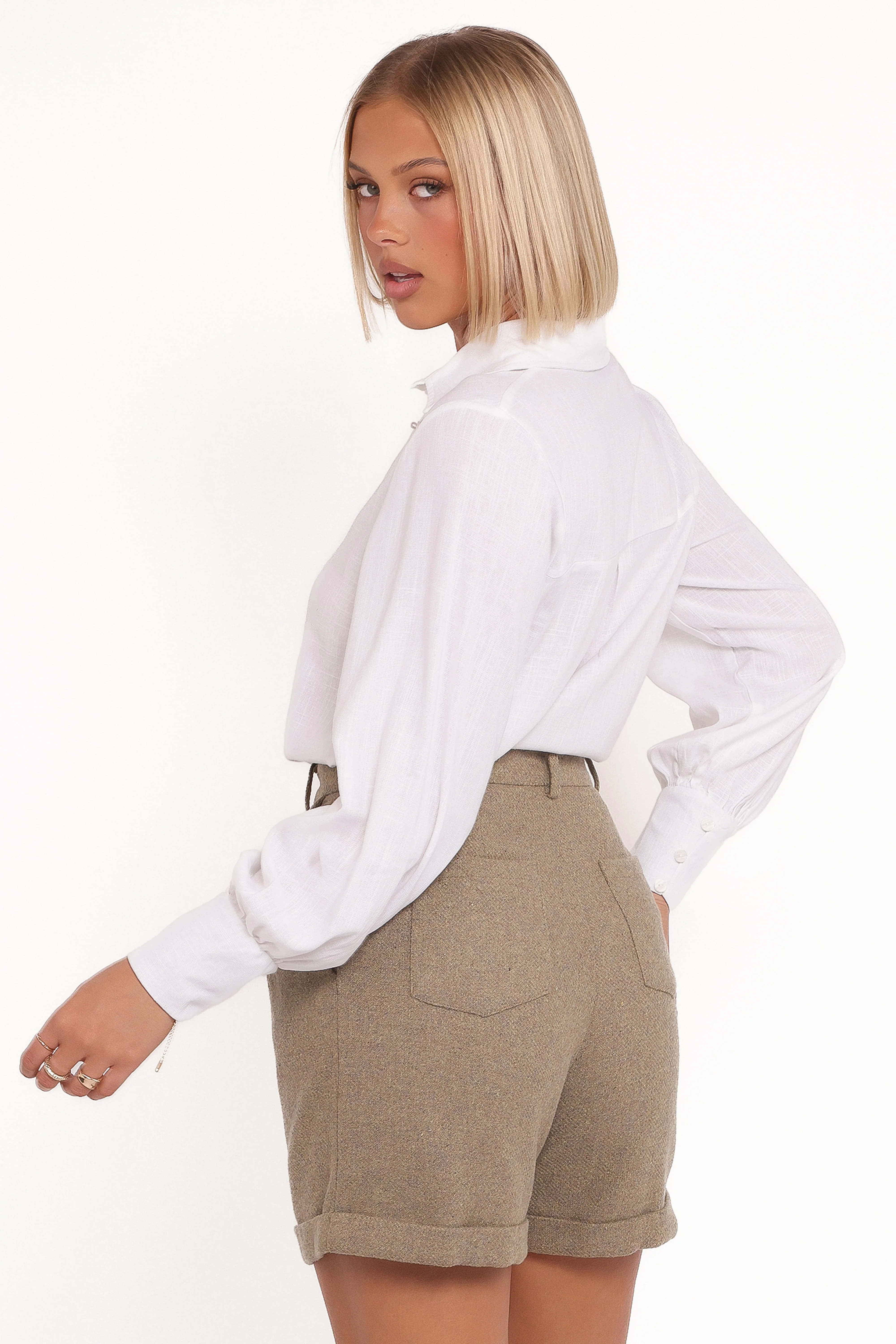 Briggs Long Sleeve Shirt - White