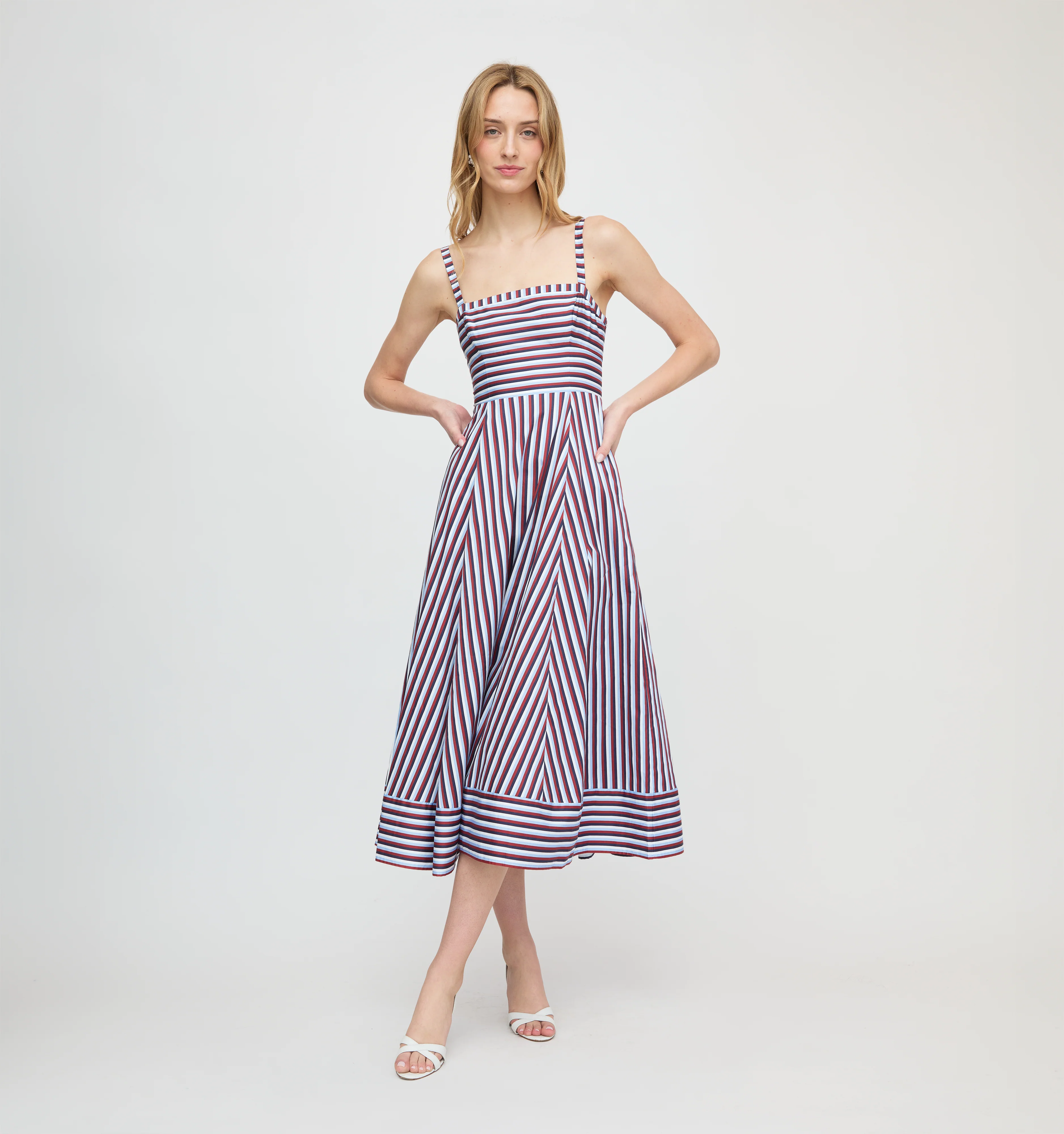 The Margot Dress - Firecracker Stripe