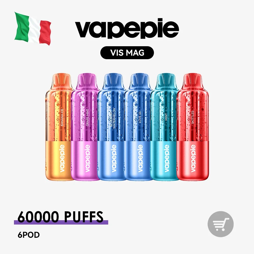 🚀 VAPEPIE VIS MAG 60000 Puffów – 6/8 wkładów | Zestaw wkładów smakowych
