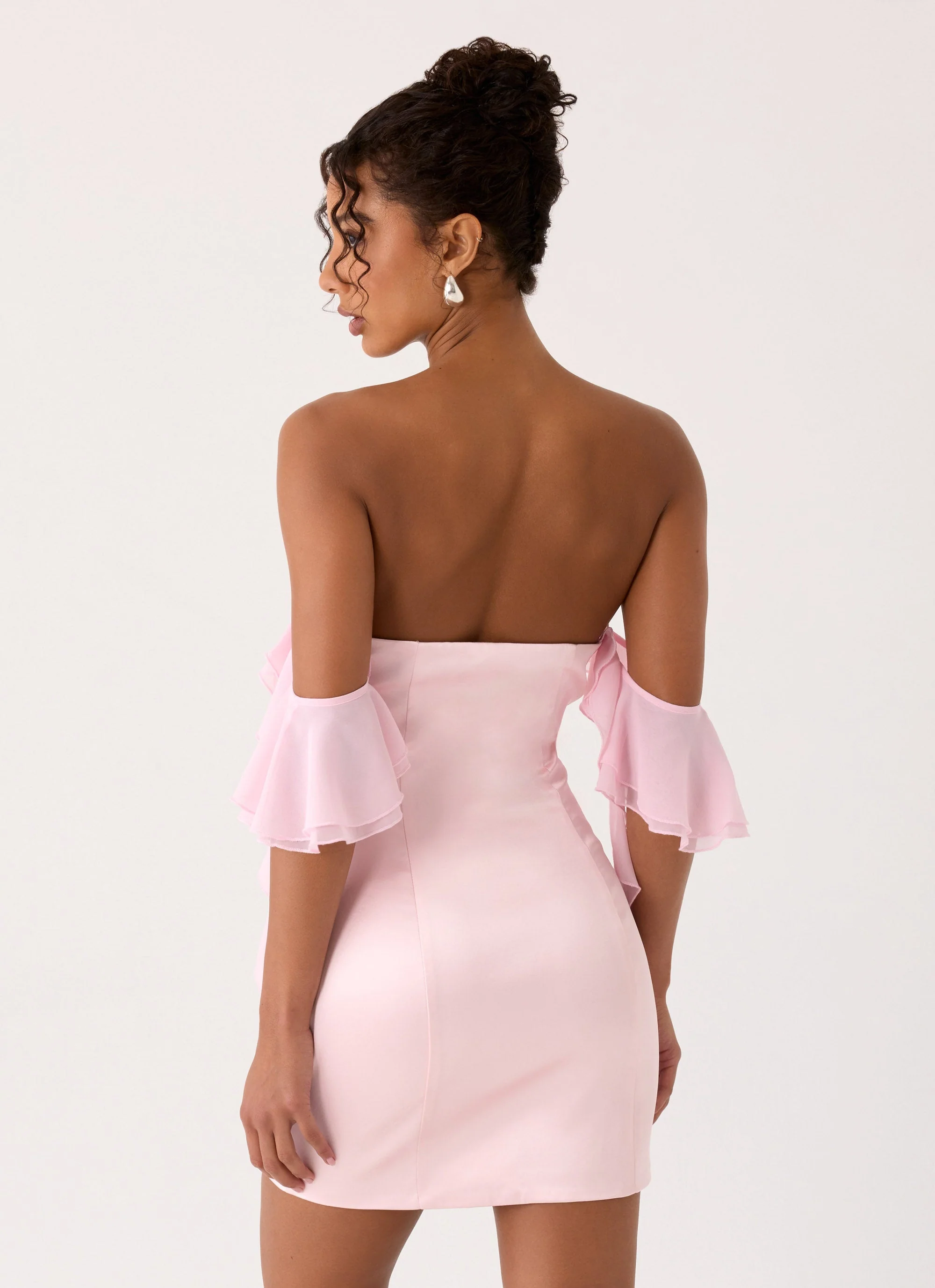 Bex Strapless Mini Dress - Pink - luluinthesky