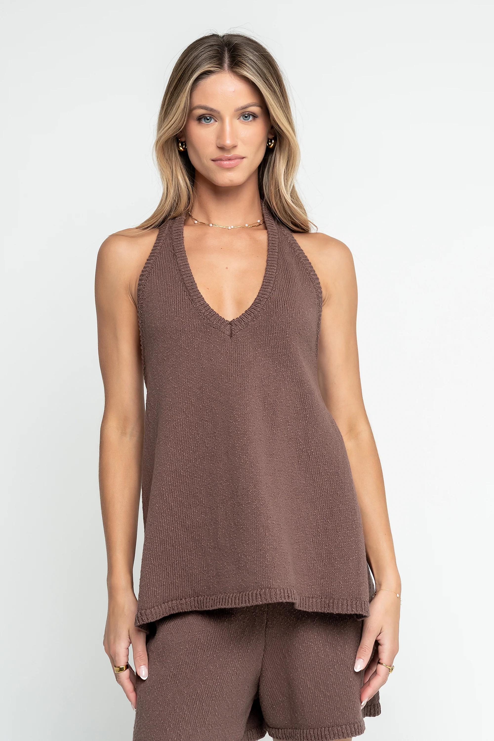 Marlena Halter Top in Brown