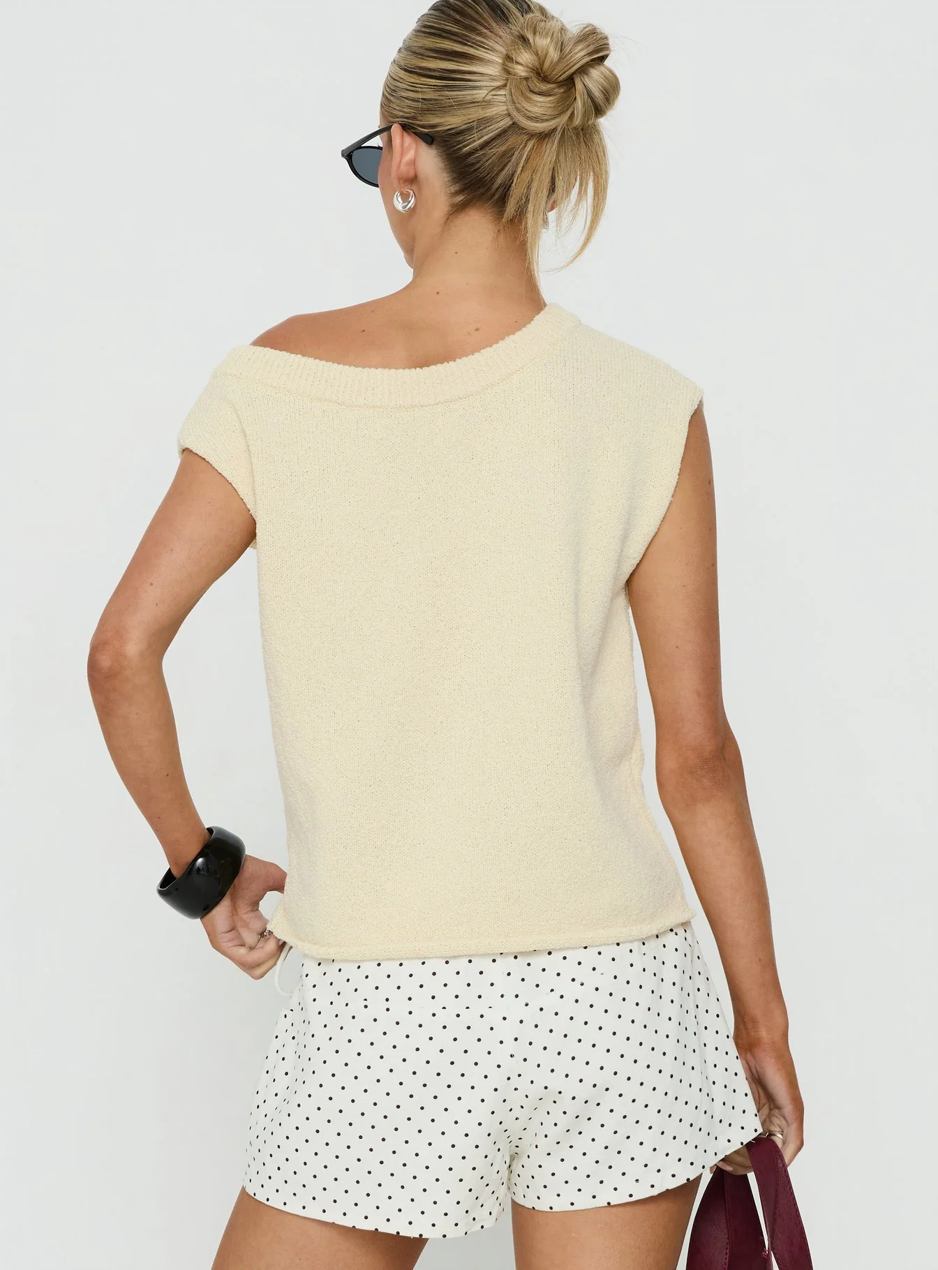 Ashfield Off Shoulder Top Lemon