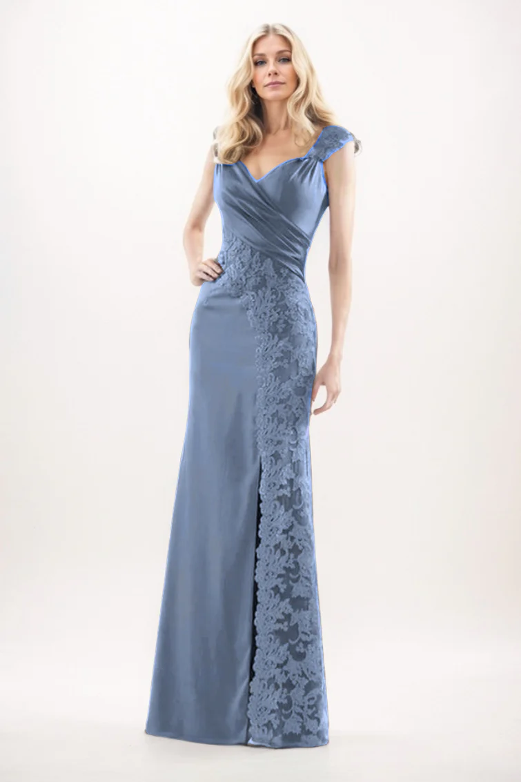 Sheath-Column Maxi Chiffon Mother Of The Bride Dress CM0275