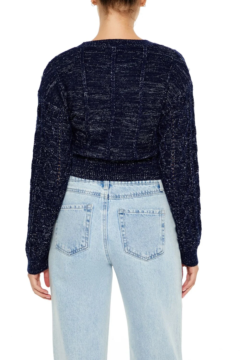 Glitter Knit Rhinestone Sweater