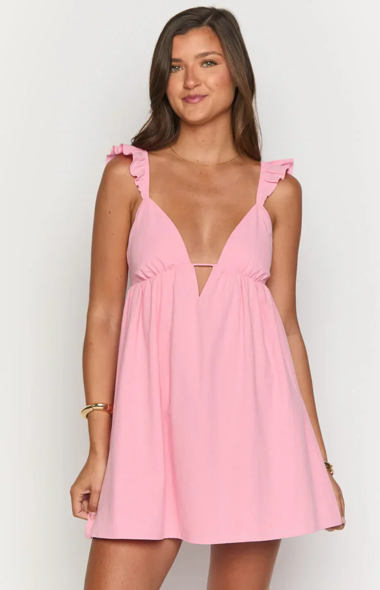 Tammie Pink Mini Dress