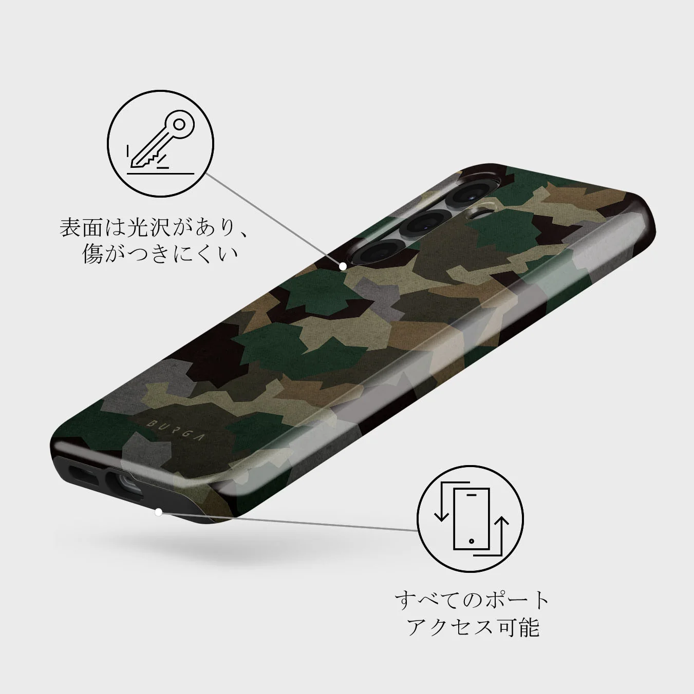Tropical Green Camo - Samsung Galaxy S25 Plus ケース