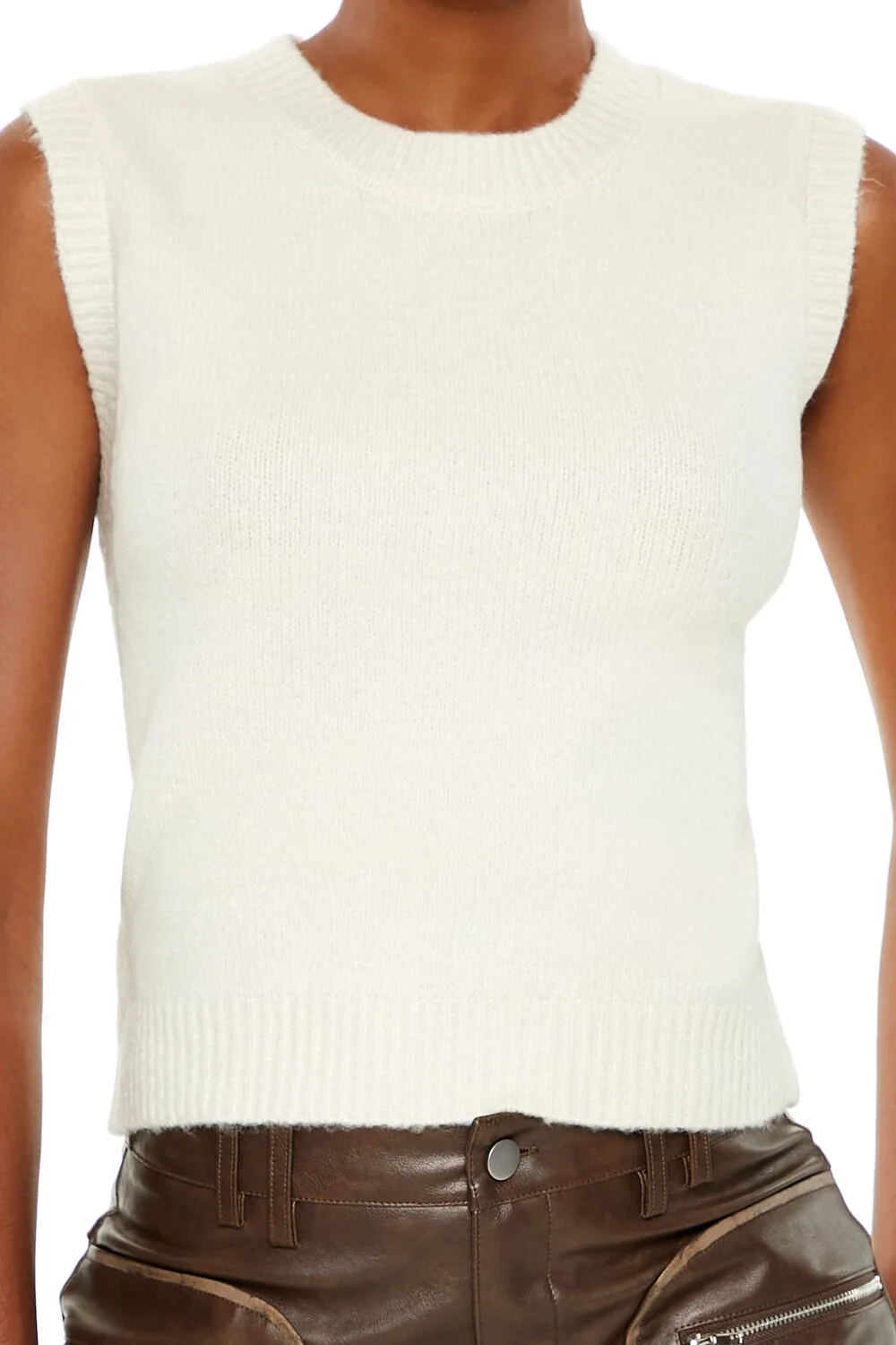 Fuzzy Knit Sweater Vest
