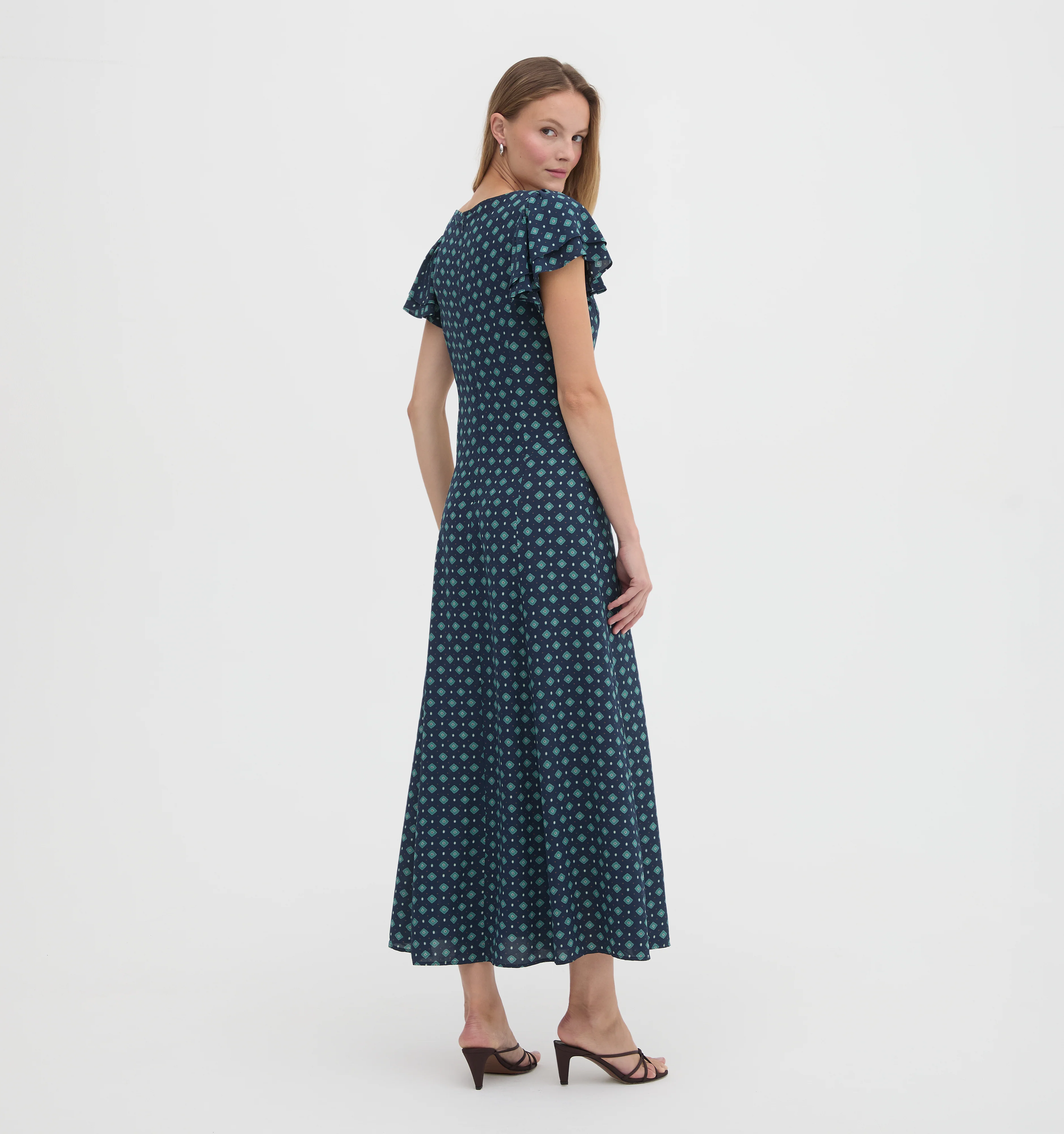 The Clare Dress - Juniper Foulard