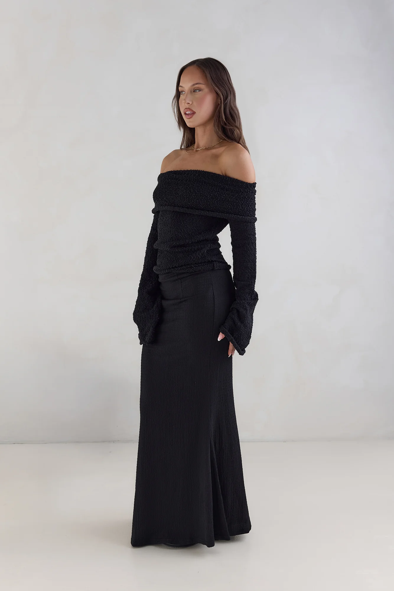 First Class Fantasy Off Shoulder Top Black