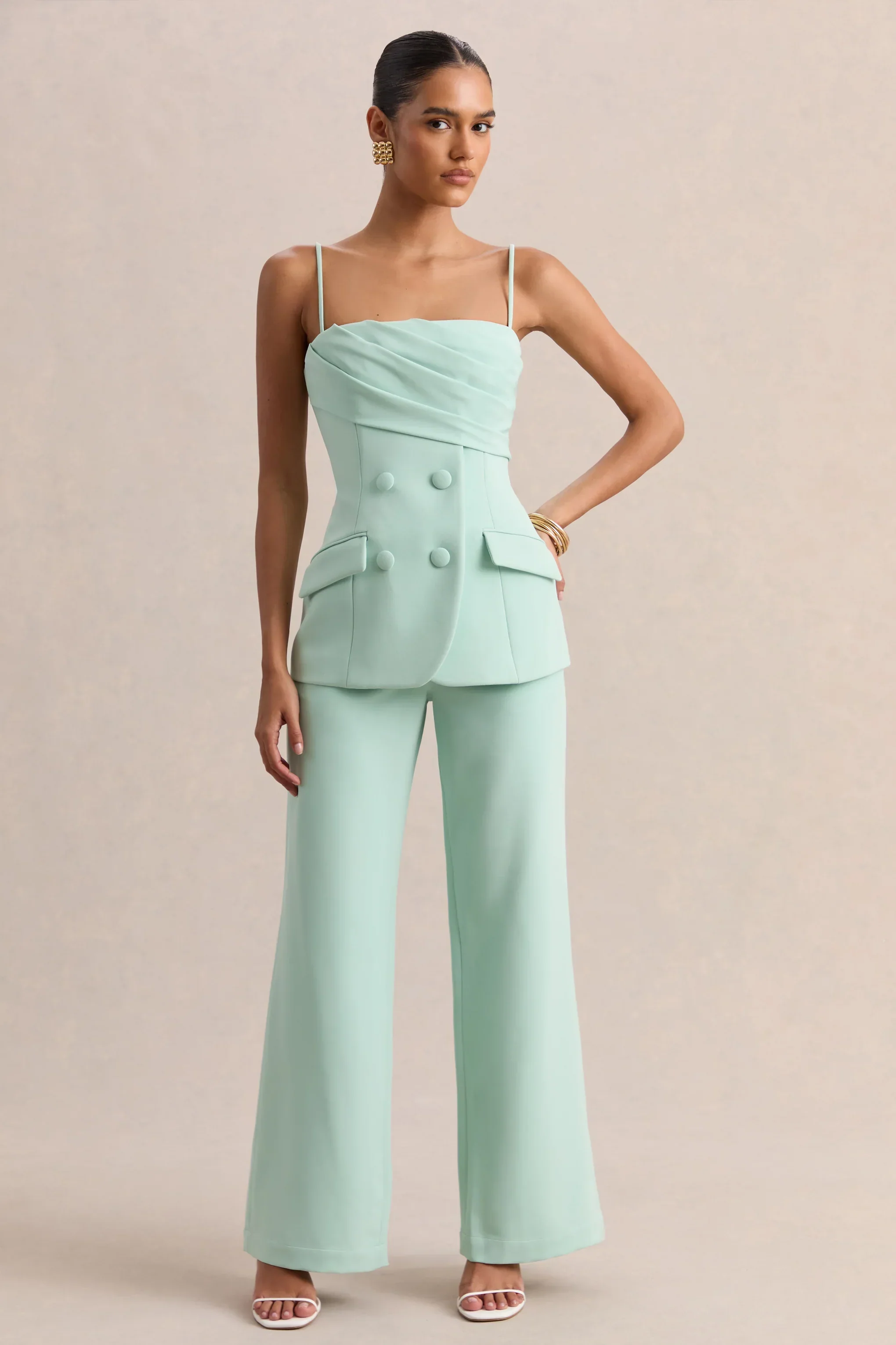Malou | Sage Tailored Trousers
