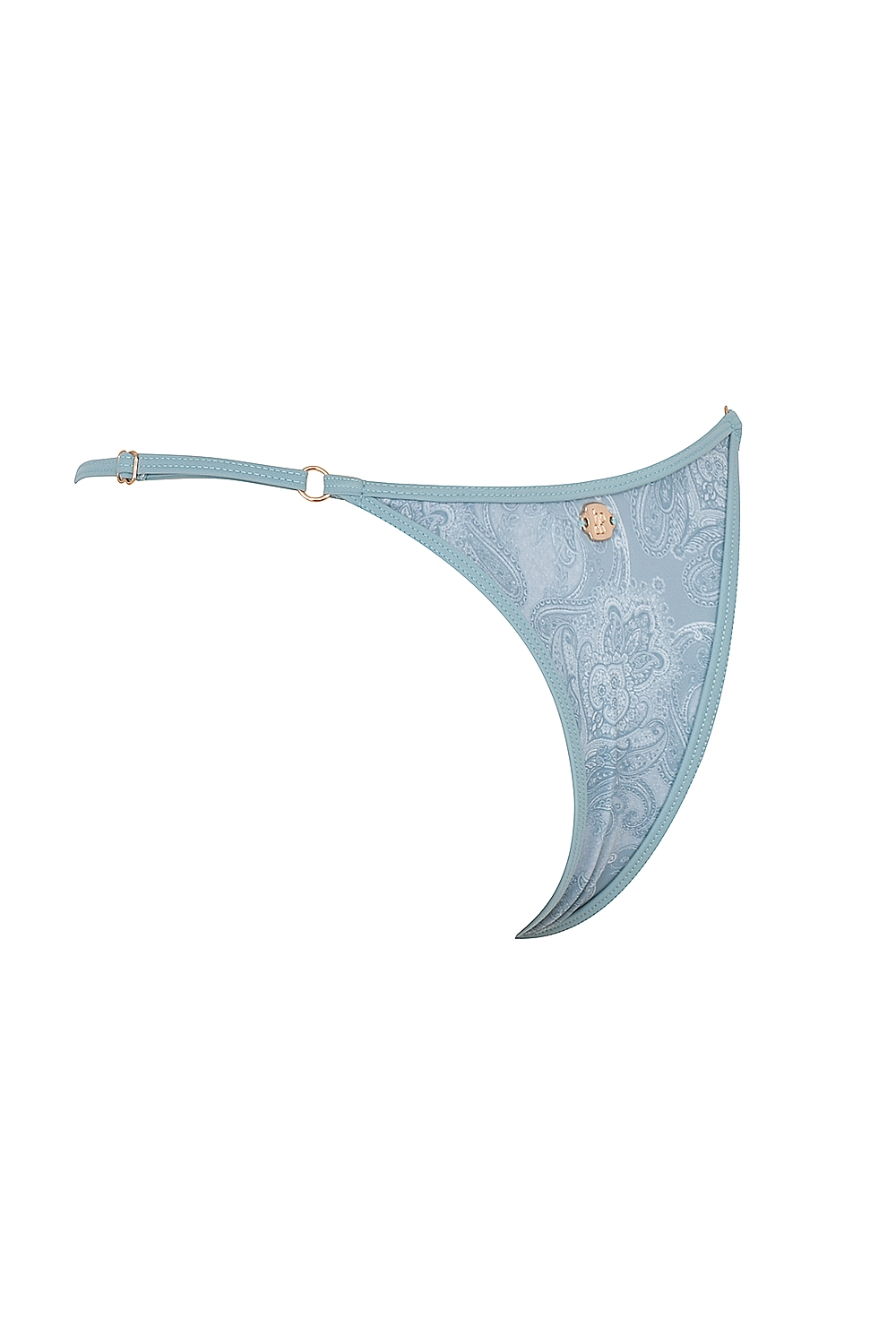 Seafoam Paisley Thong Bikini Bottom
