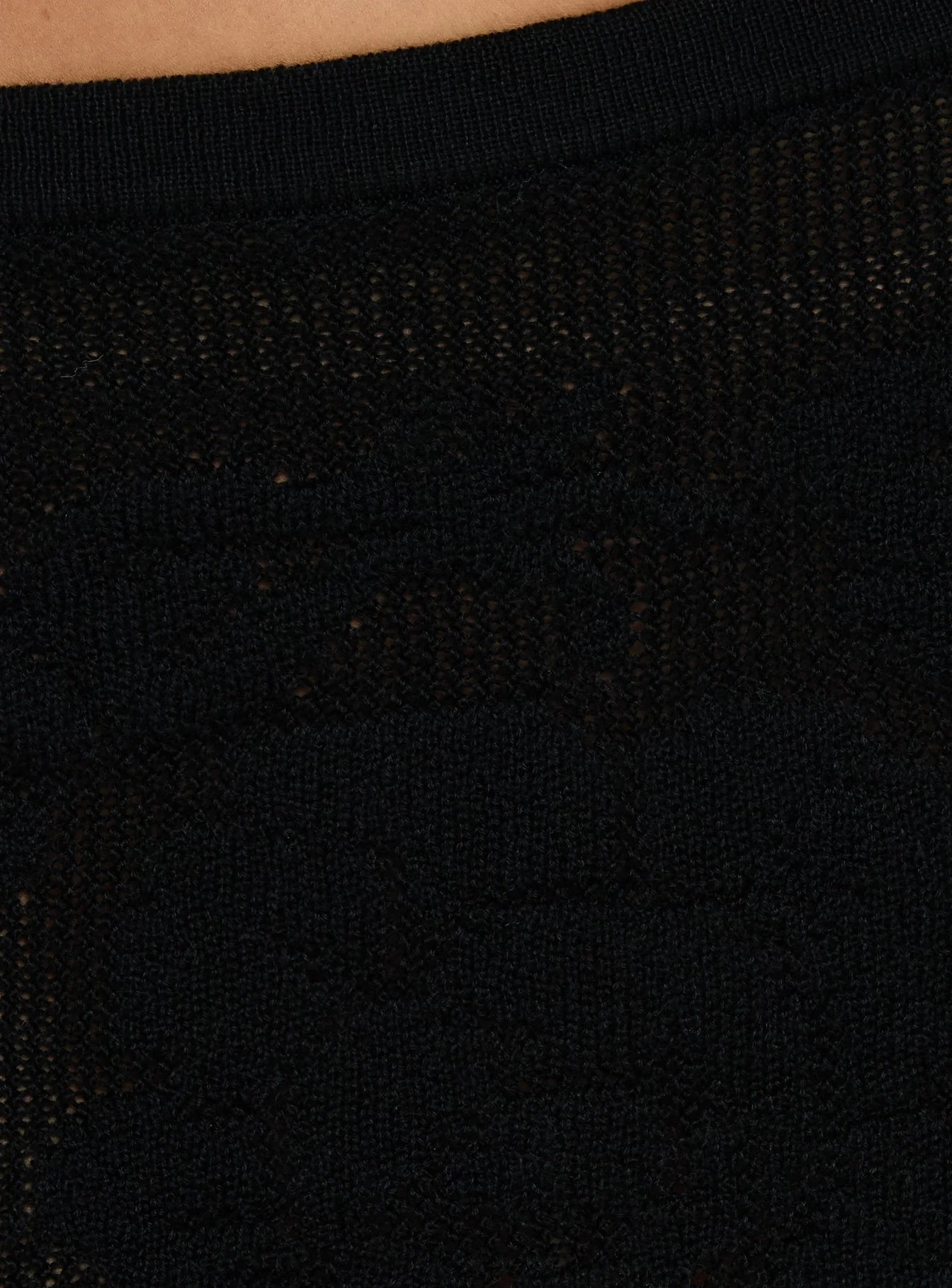 Roziana Crochet Mini Skirt Black