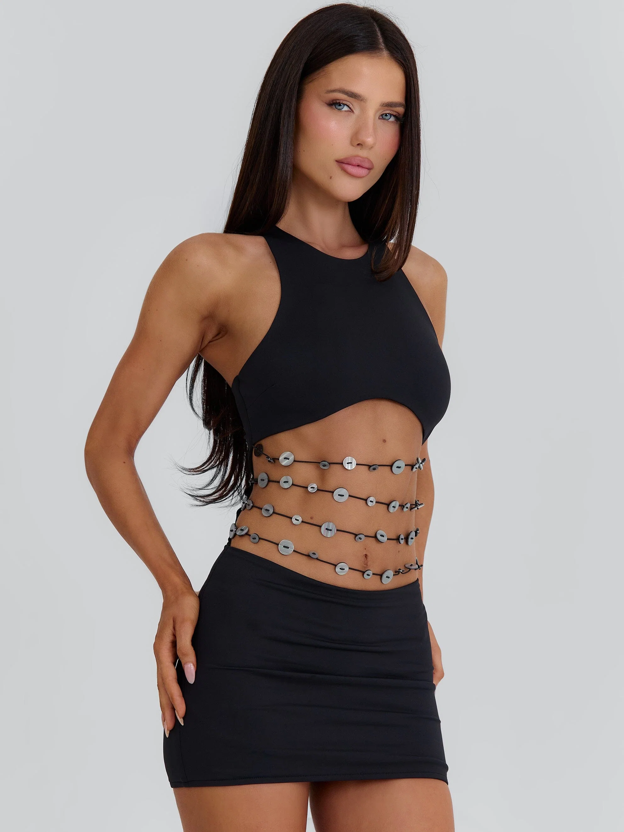 MEGHAN MINI DRESS BLACK