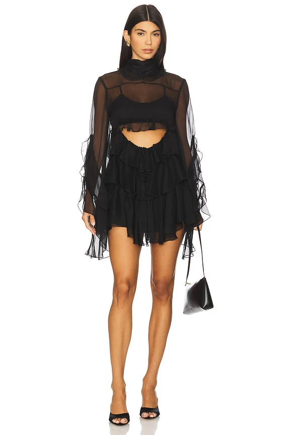 Anyssa Ruffle Mini Dress