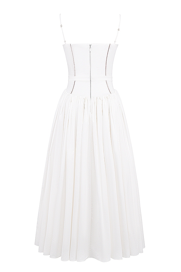 white cotton maxi sundress
