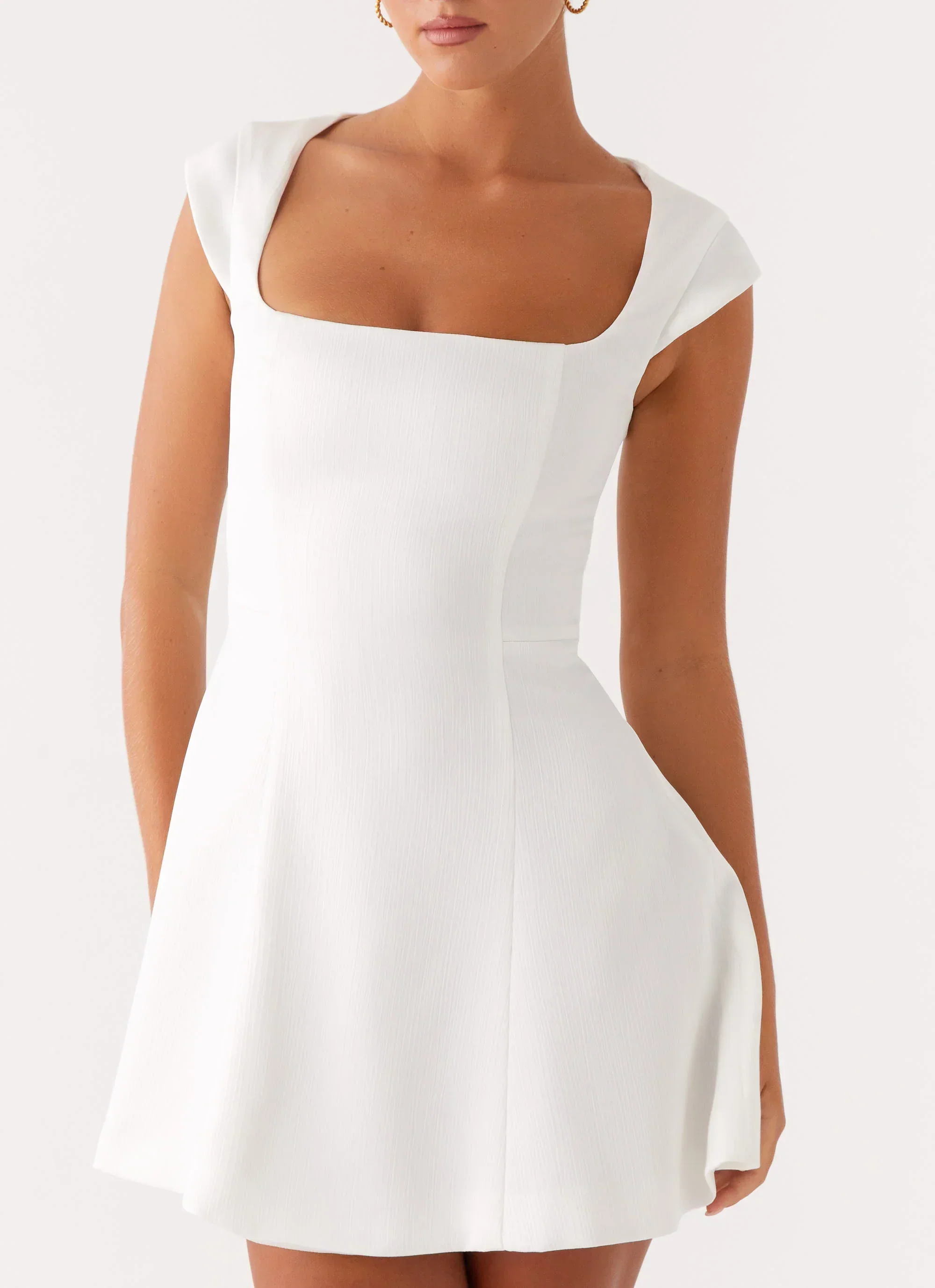 Maryjane Mini Dress - White - luluinthesky