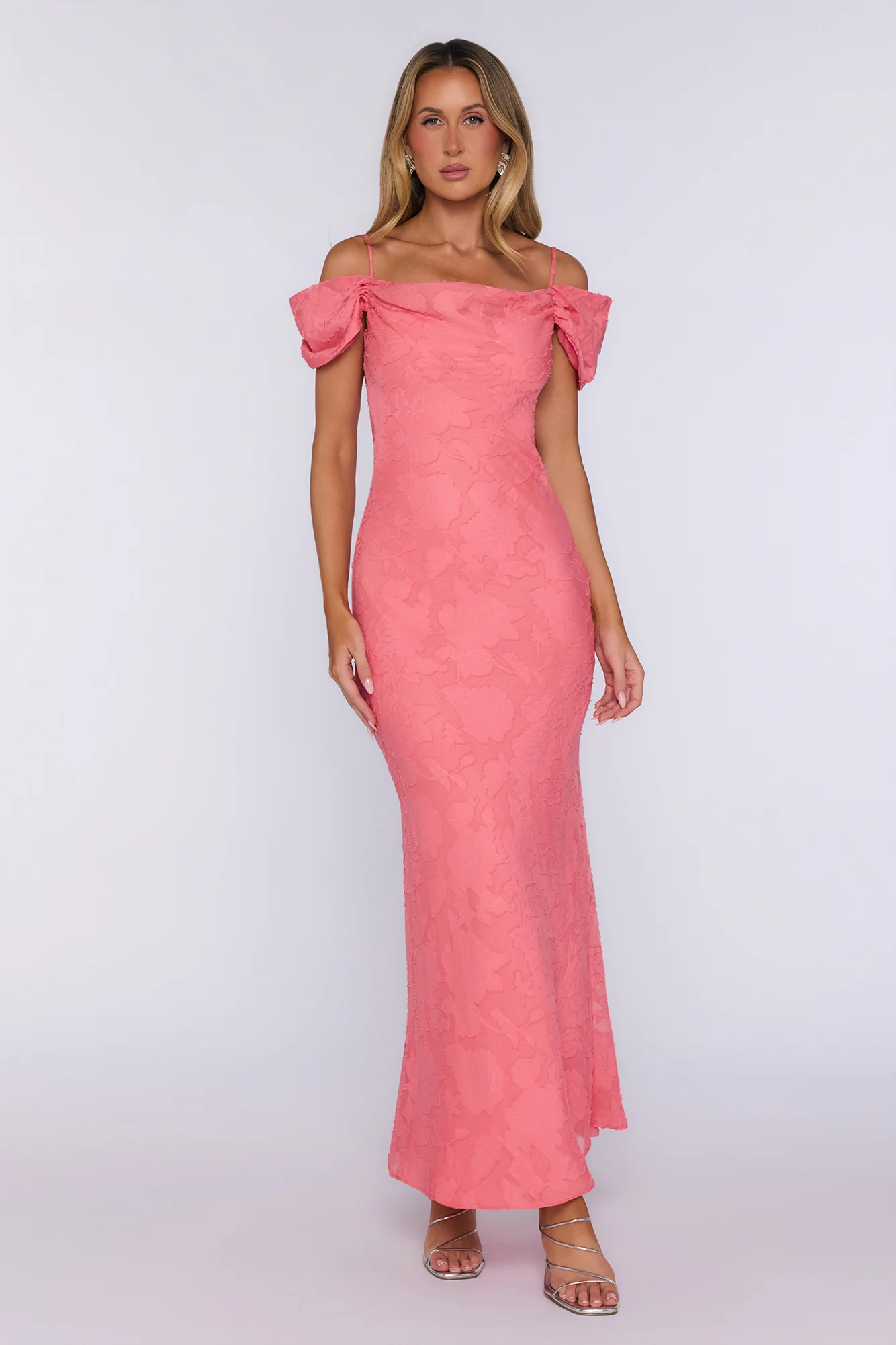 Effortlessly Her Moment Maxi Dress Coral