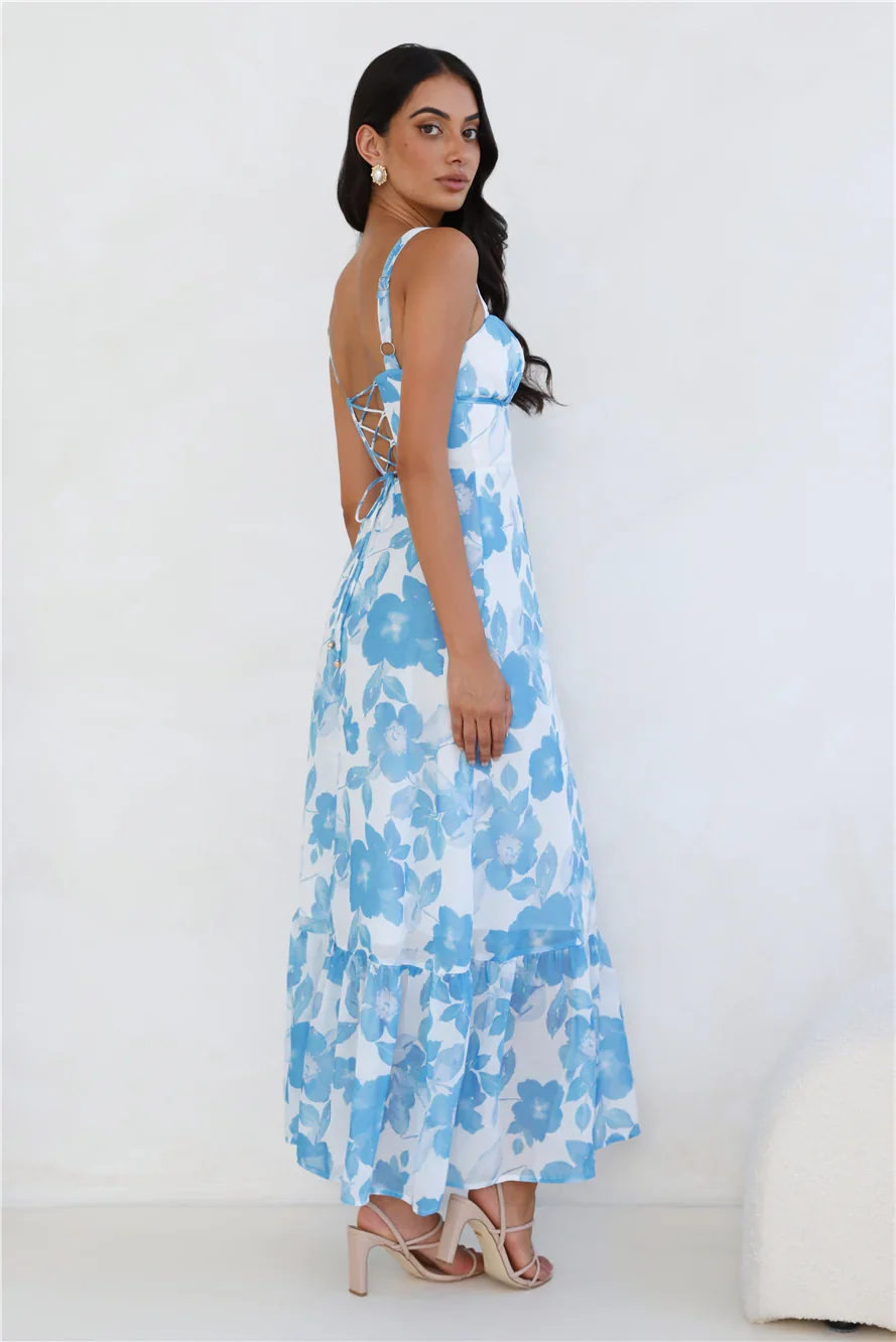 Sky Meet Sea Maxi Dress Blue