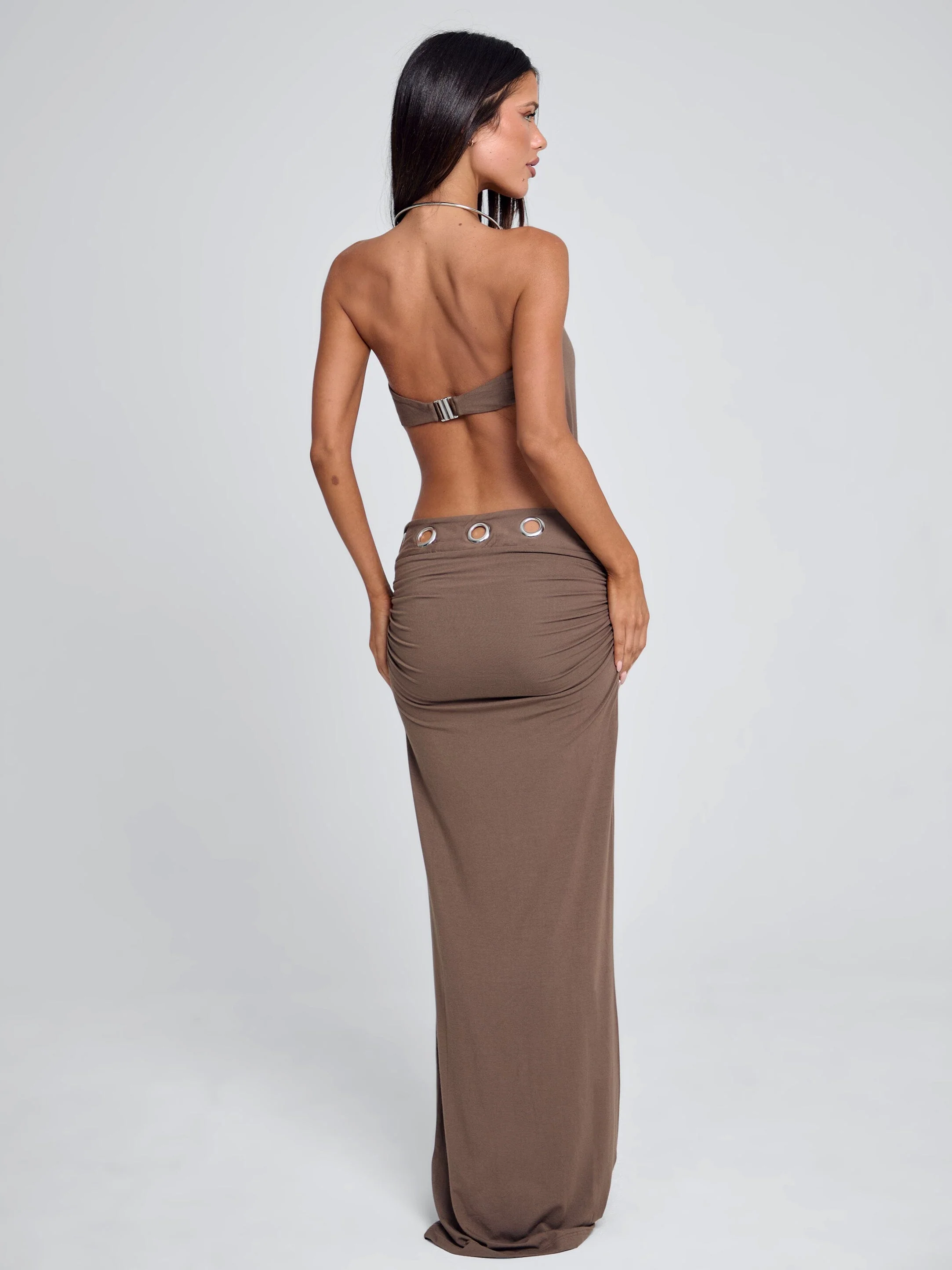 BELLINA MAXI DRESS BROWN