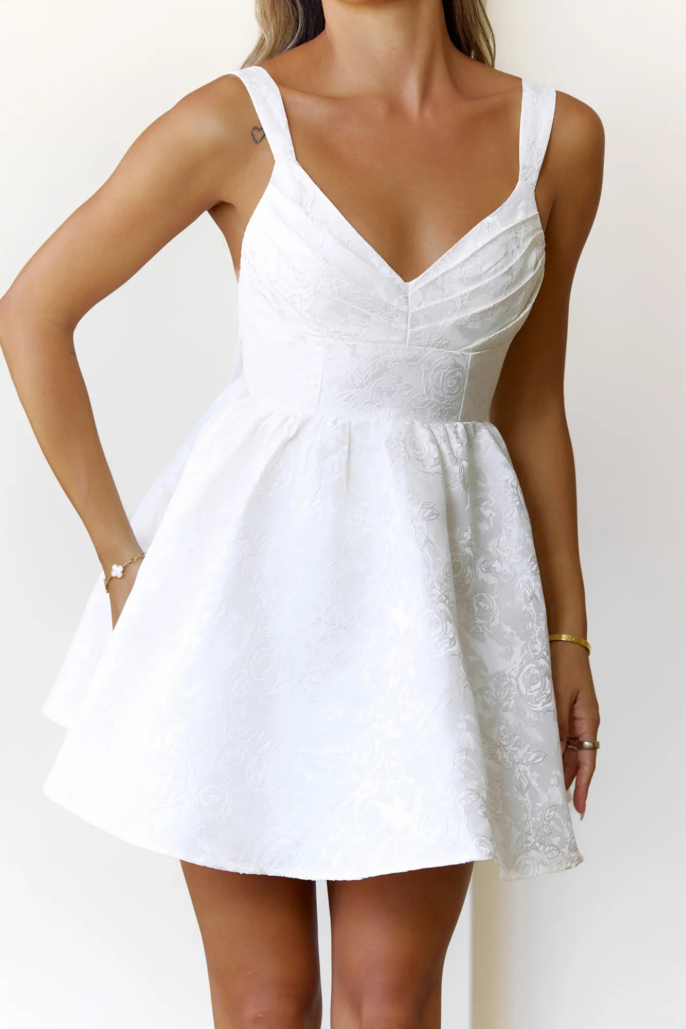 Style In Session Mini Dress Off White - luluinthesky