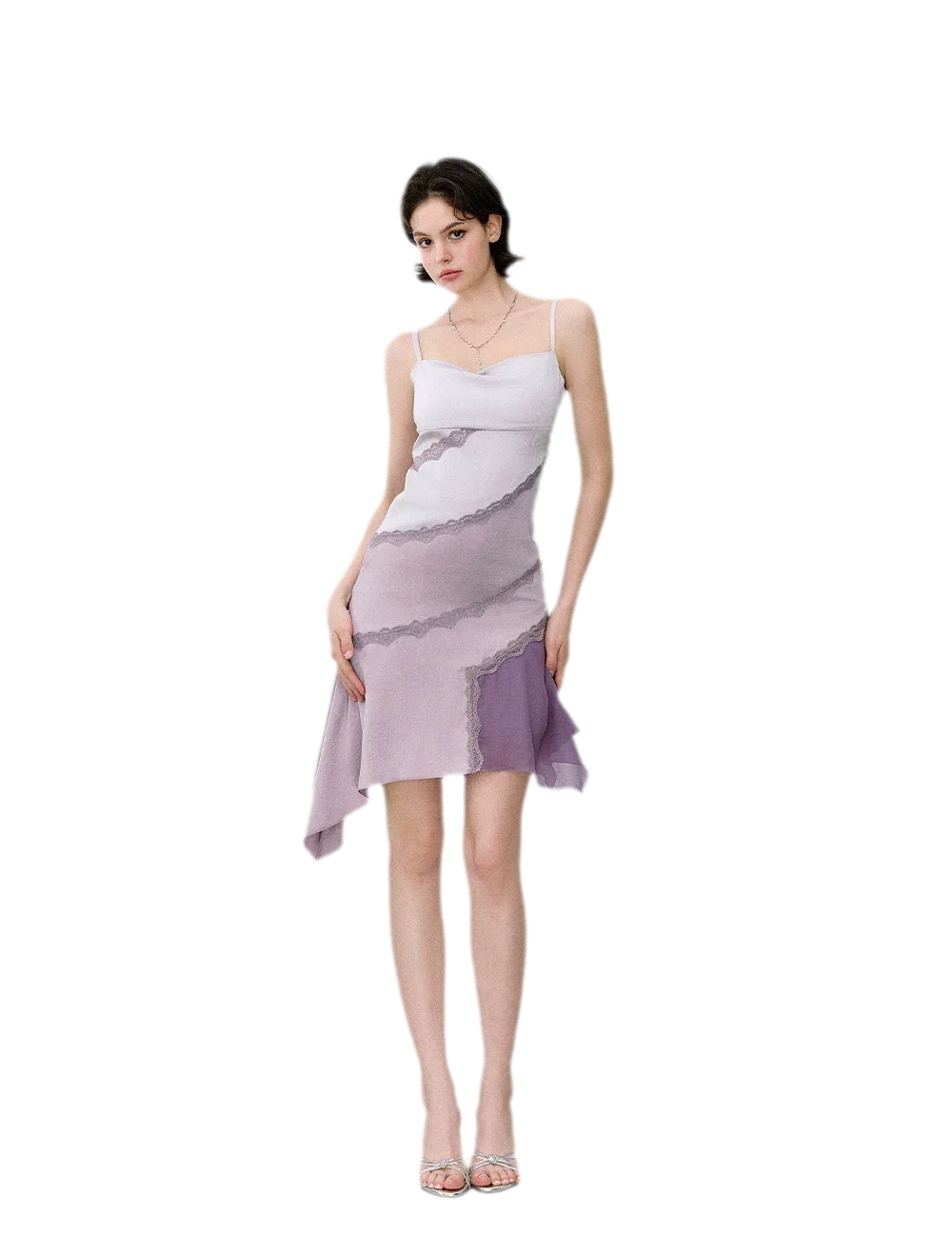 Asymmetric Satin Cami Dress | Final Sale