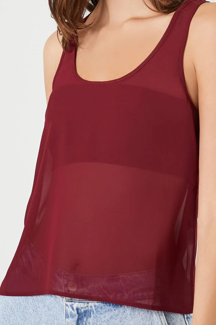 Chiffon Scoop Tank Top