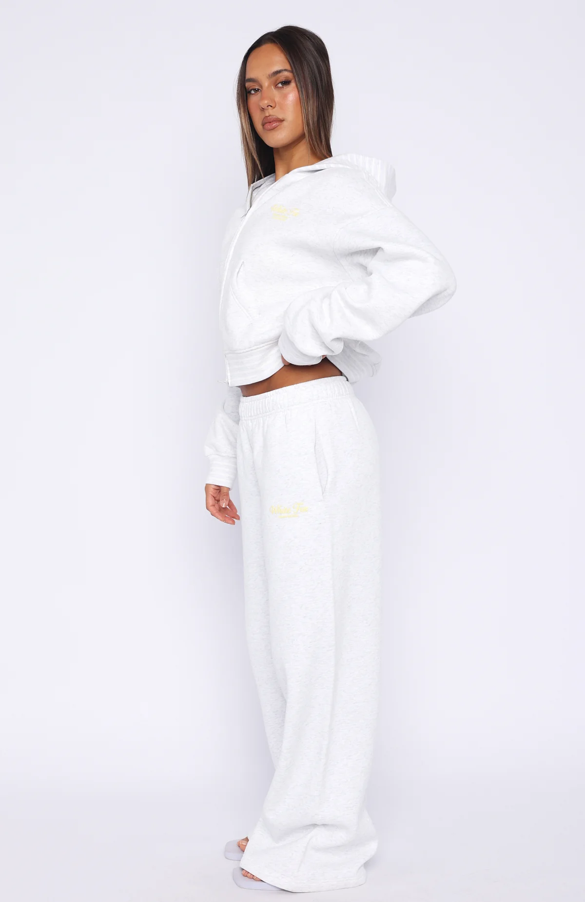 Verano Sixteen Lilia Wide Leg Sweatpants Grey Marle