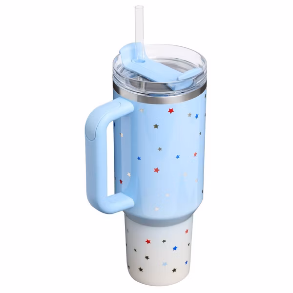 Stanley 40 oz Stainless Steel H2.0 FlowState Quencher Tumbler Ombre Starry Sparkle