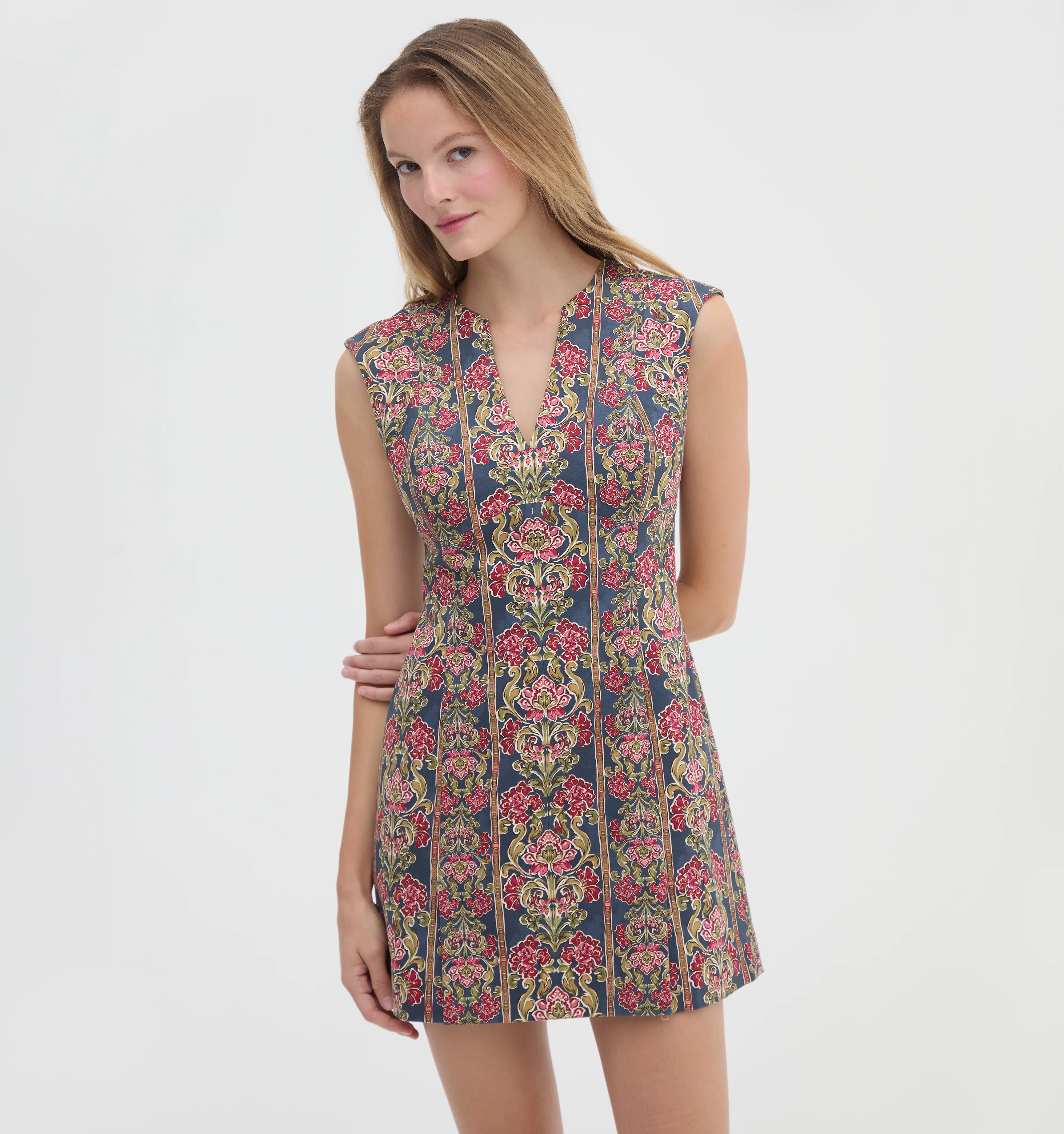 The Holly Dress - Stowell Medallion Stripe