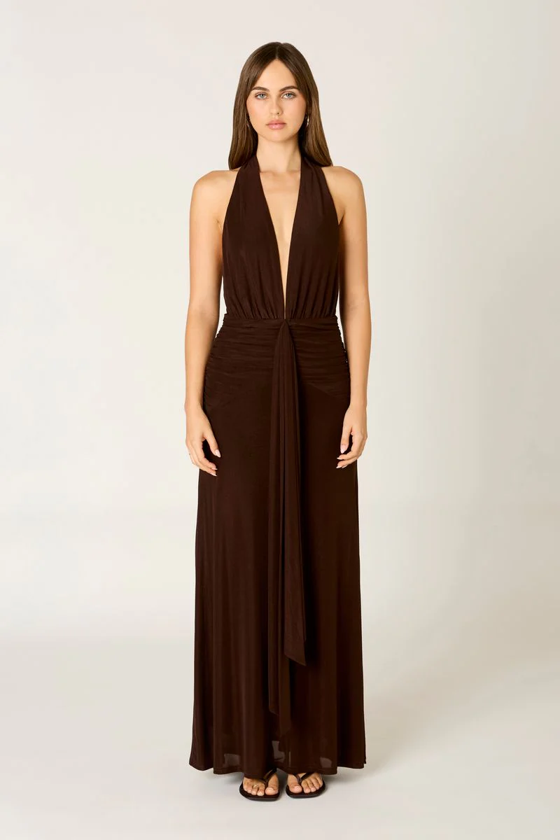 Jersey Halter Maxi Dress