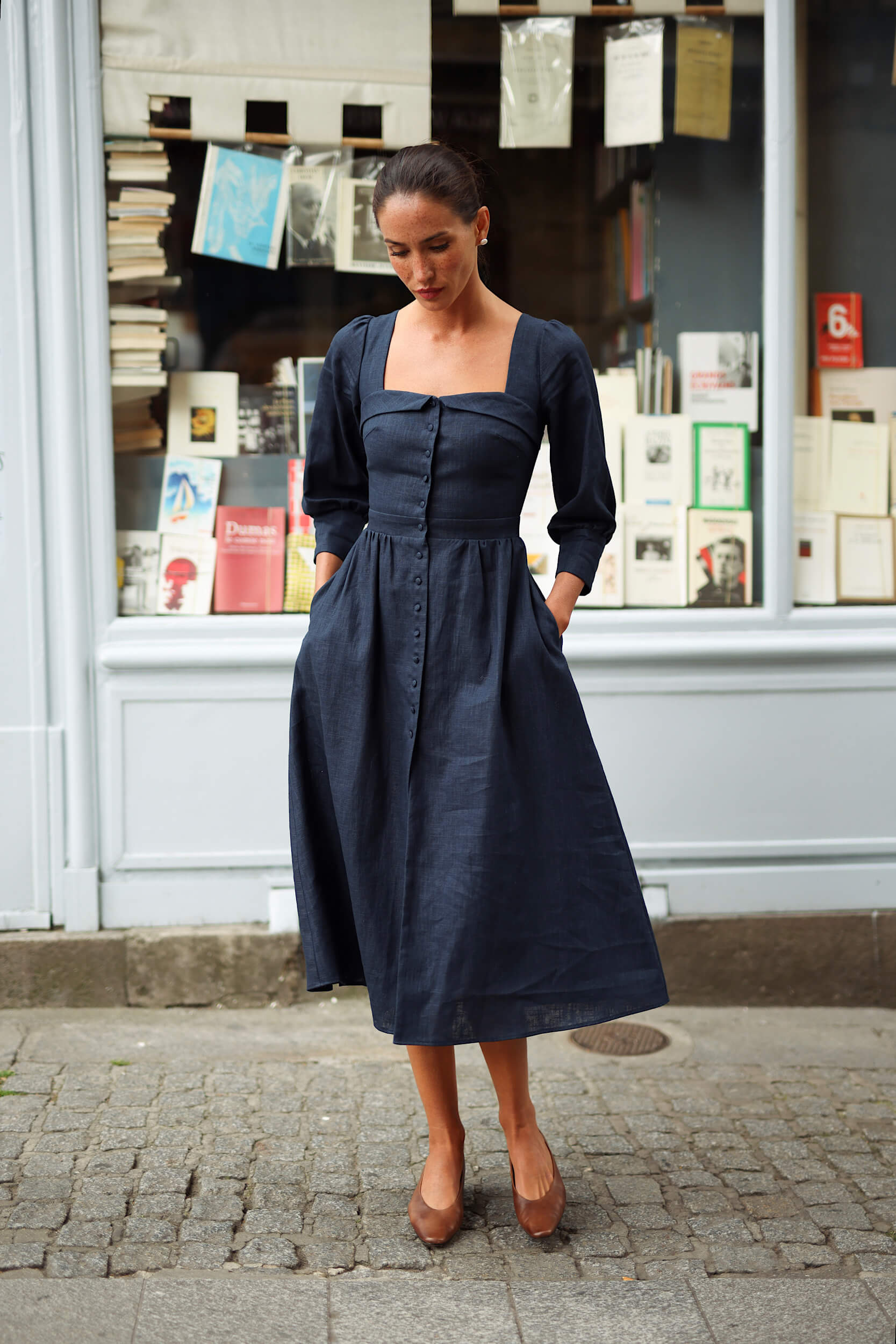 Esther Linen Dress - luluinthesky