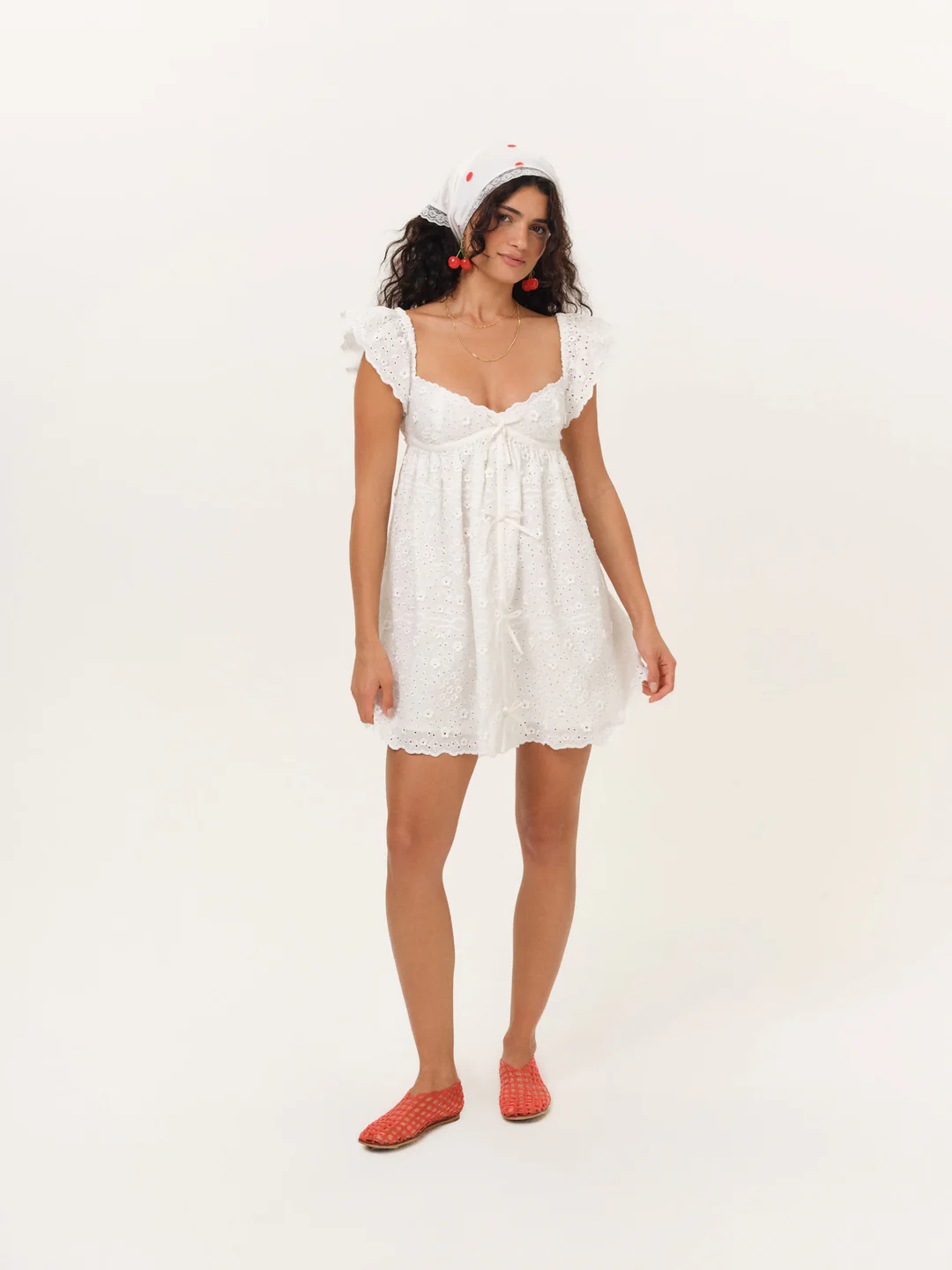 Laura Eyelet Mini Dress - luluinthesky
