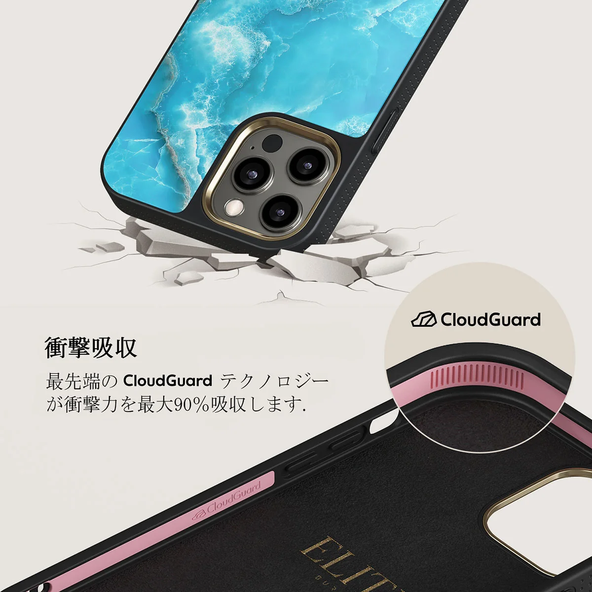 Ocean Waves - Blue iPhone 12 Pro ケース