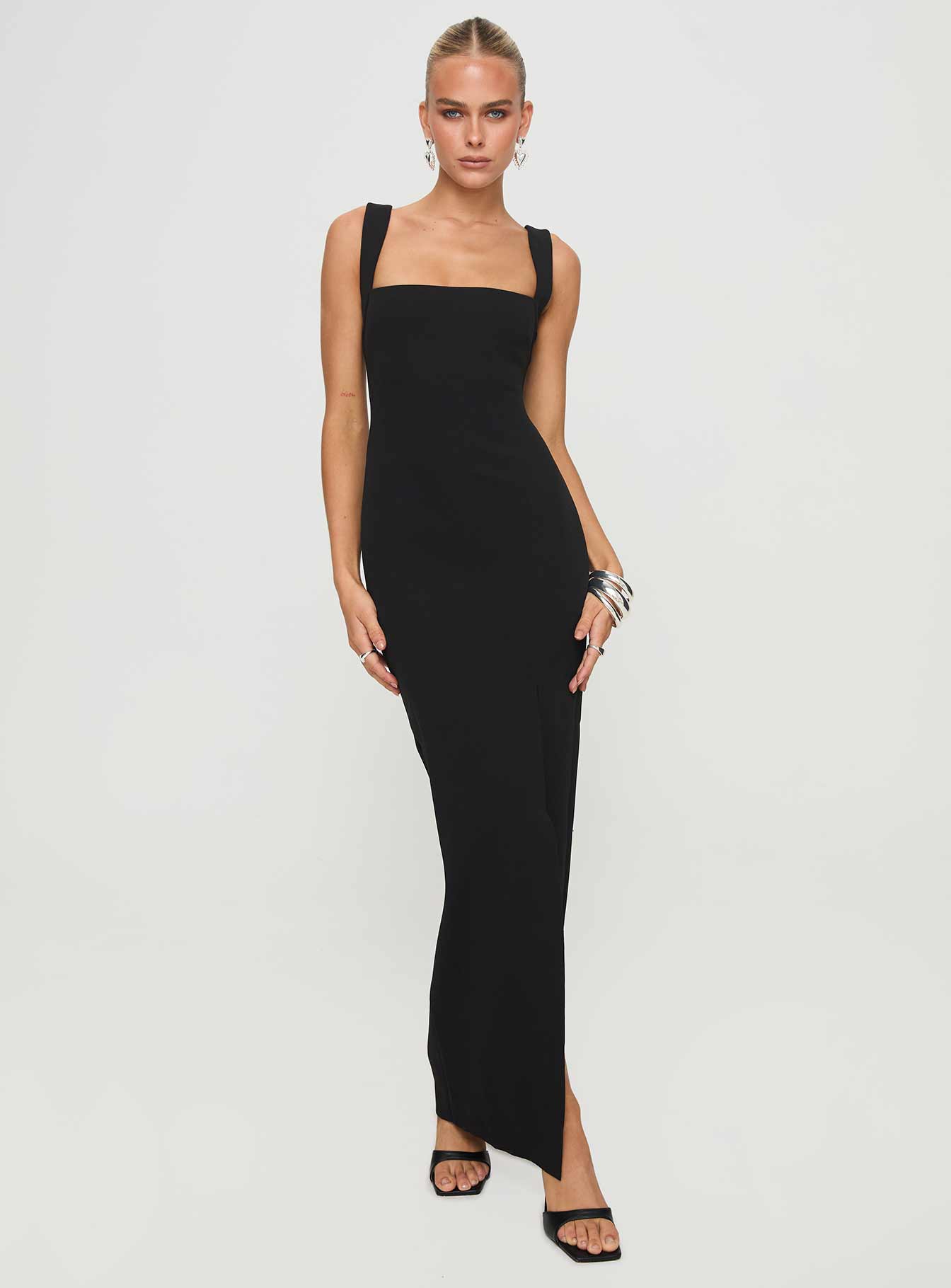 Bombshell Maxi Dress Black - luluinthesky