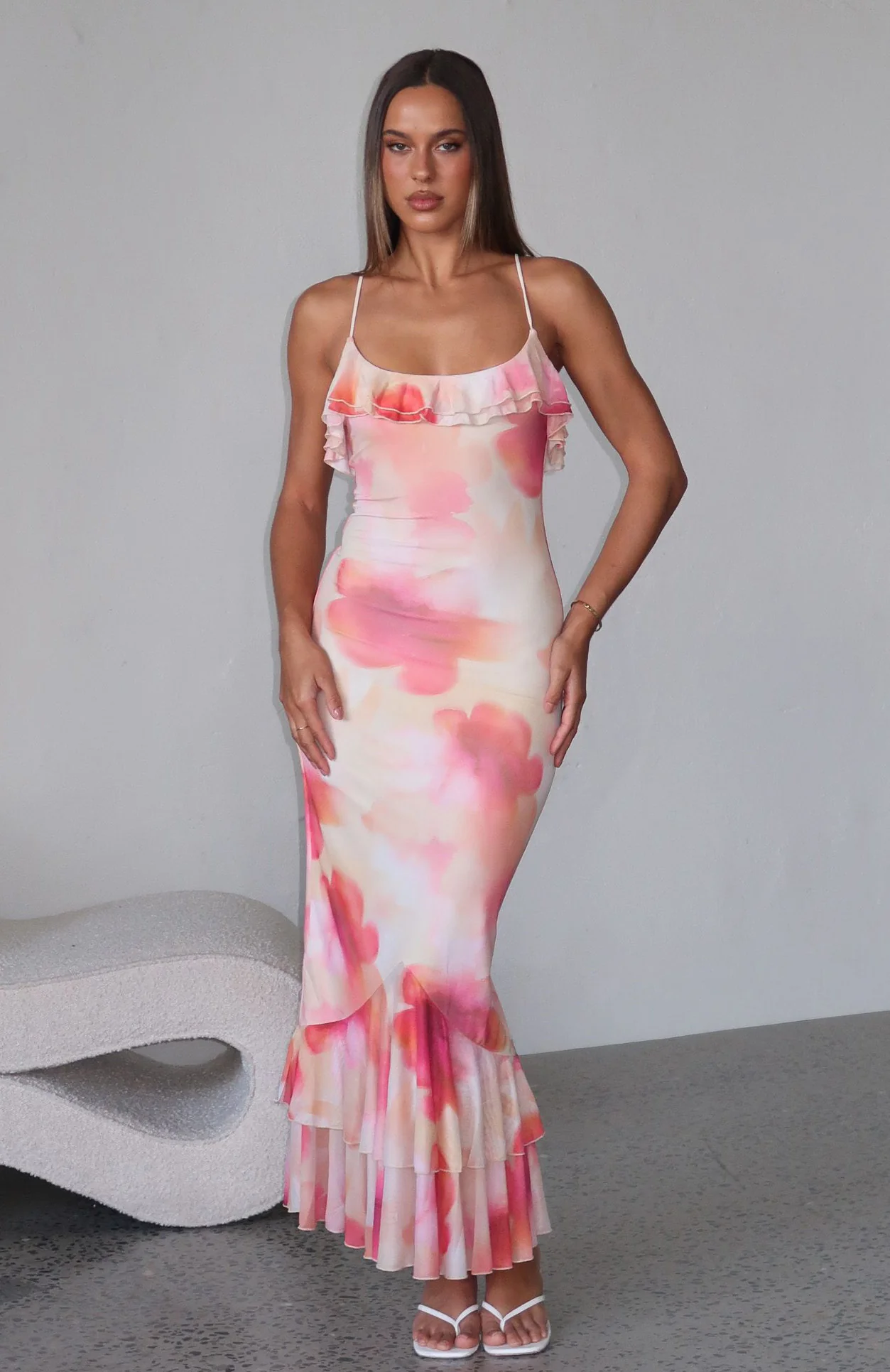 Amped Up Midi Dress Honeydew Floral