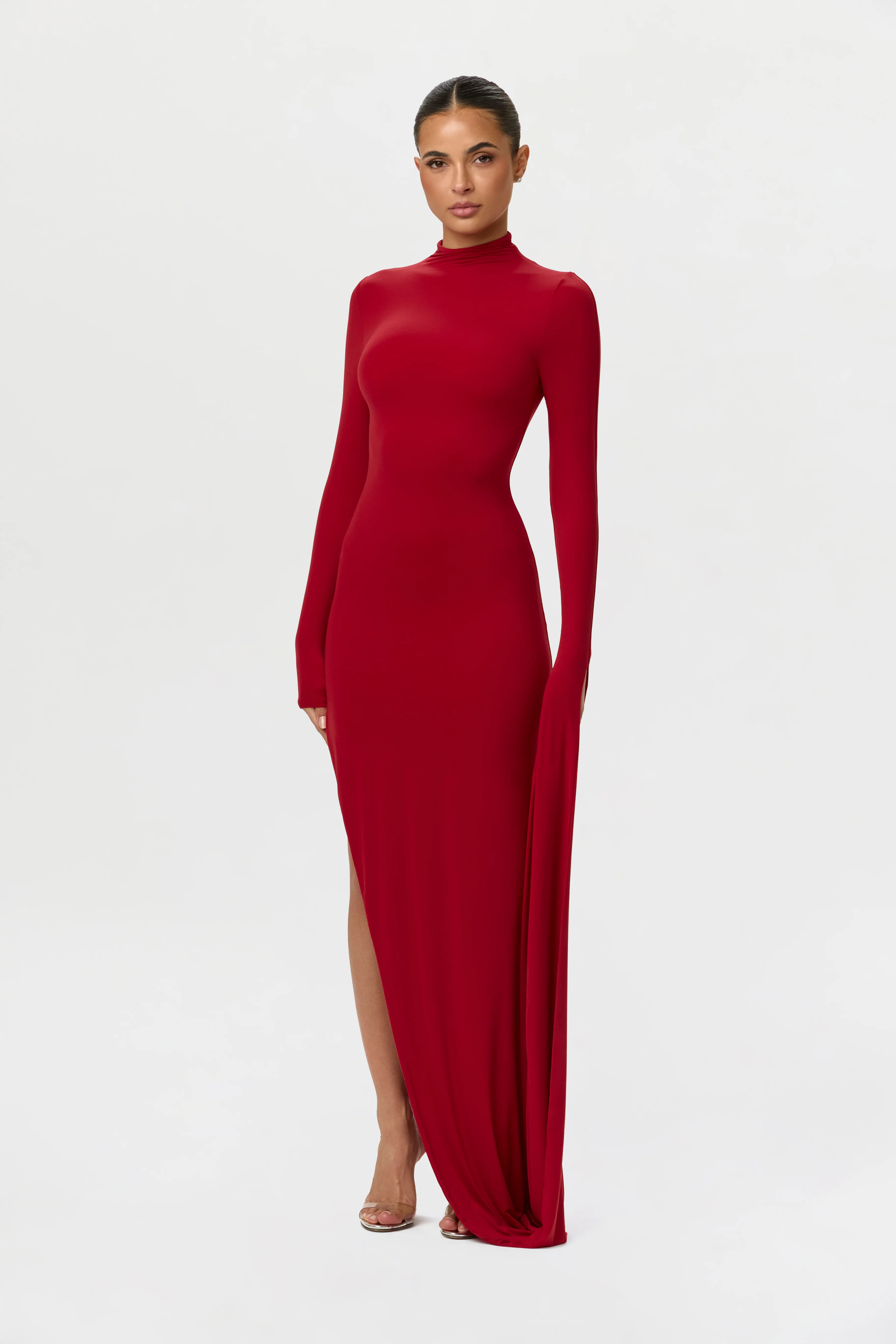 Naked Draped Sleeve Maxi Dress
