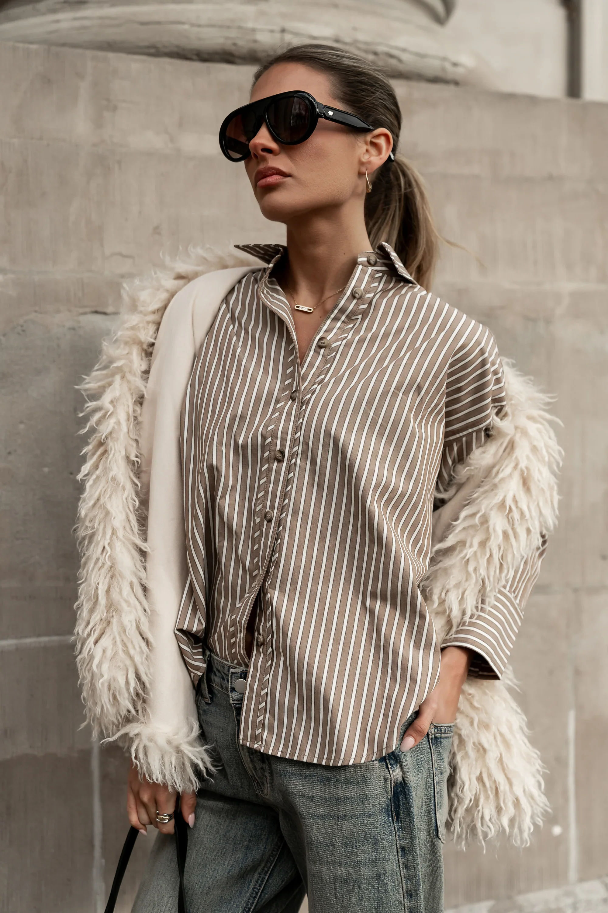 Ginny Striped Button Up