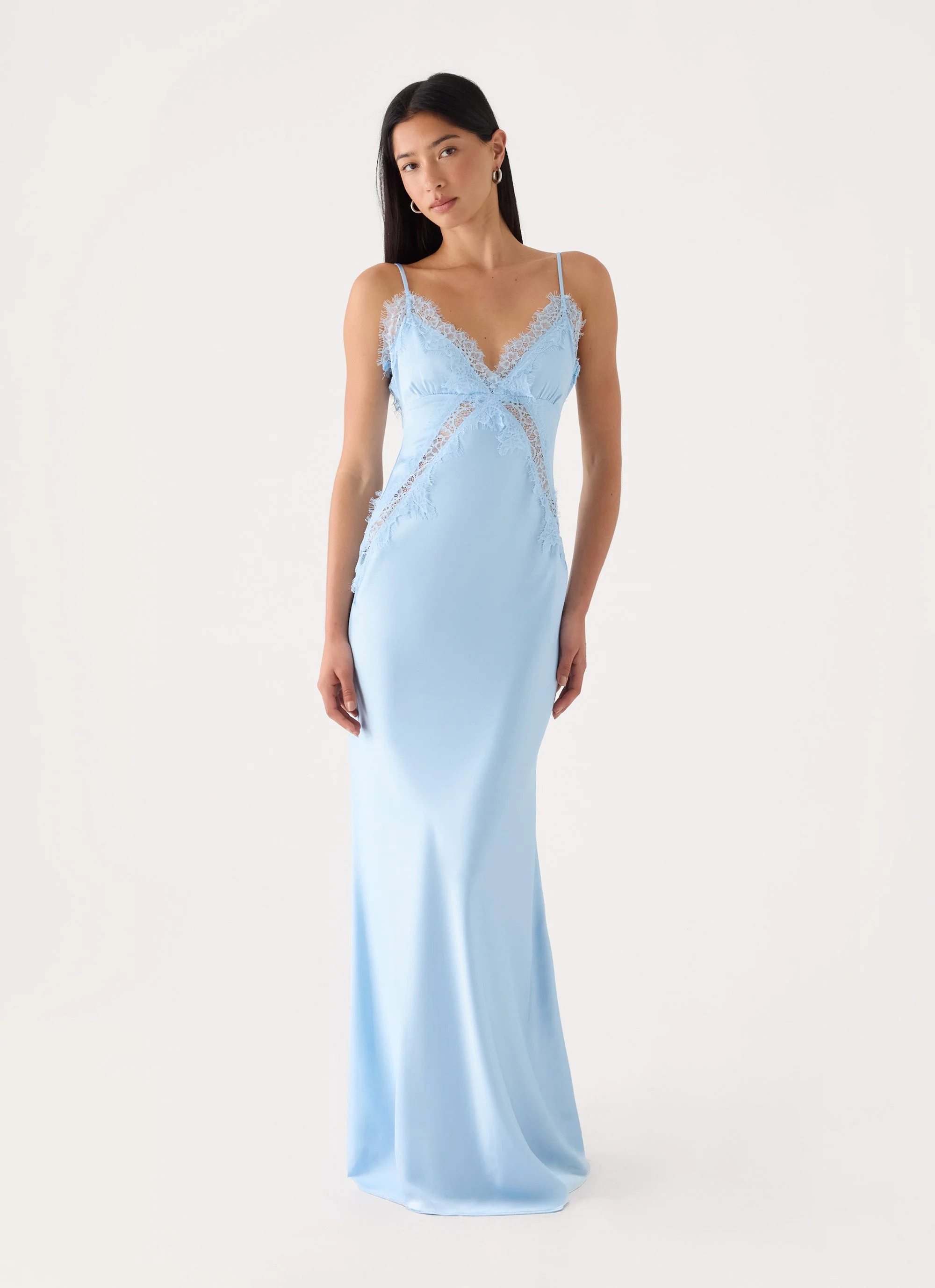 Winona Night Slip Dress - Blue - luluinthesky