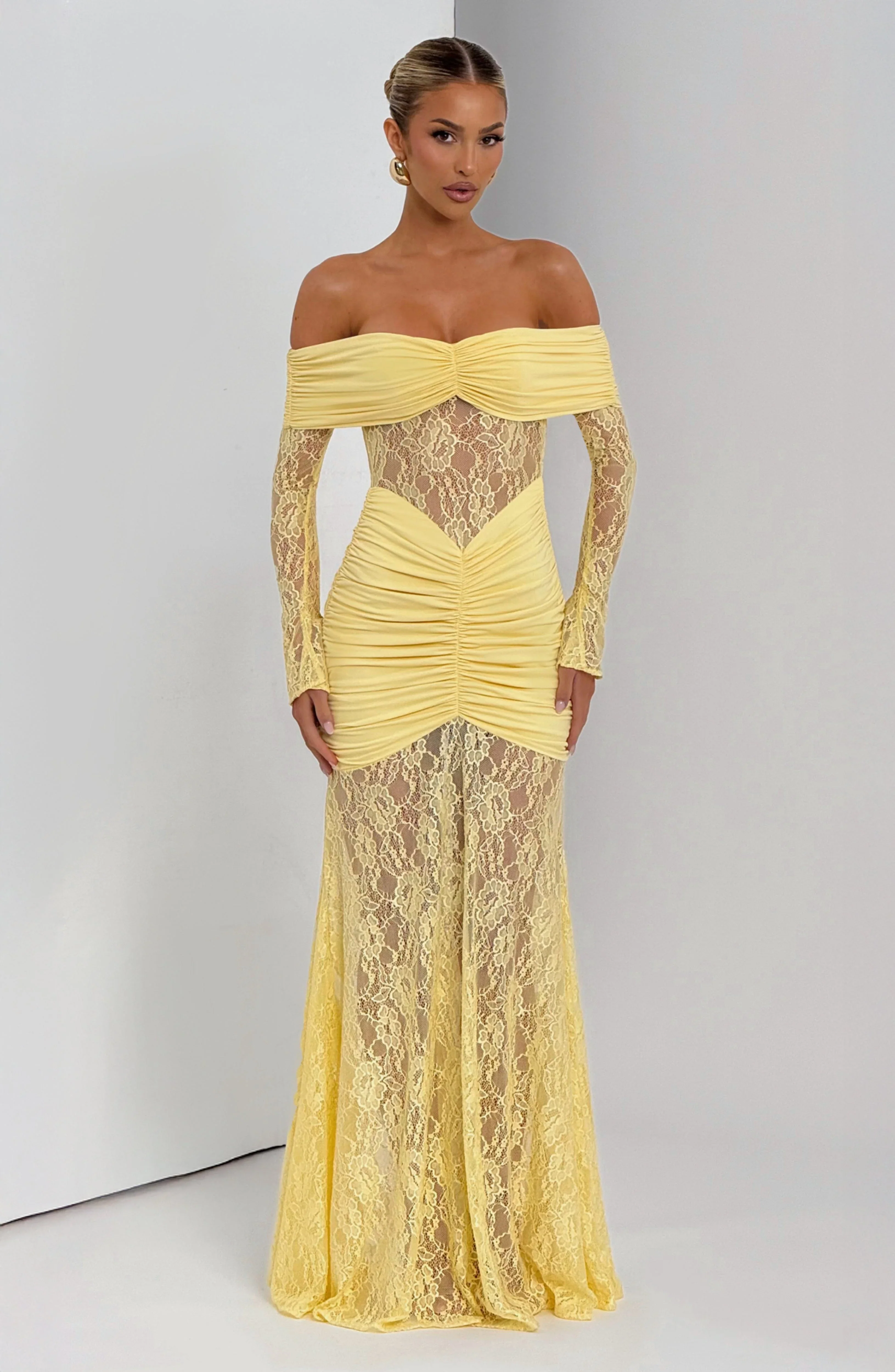Sauline Maxi Dress - Lemon