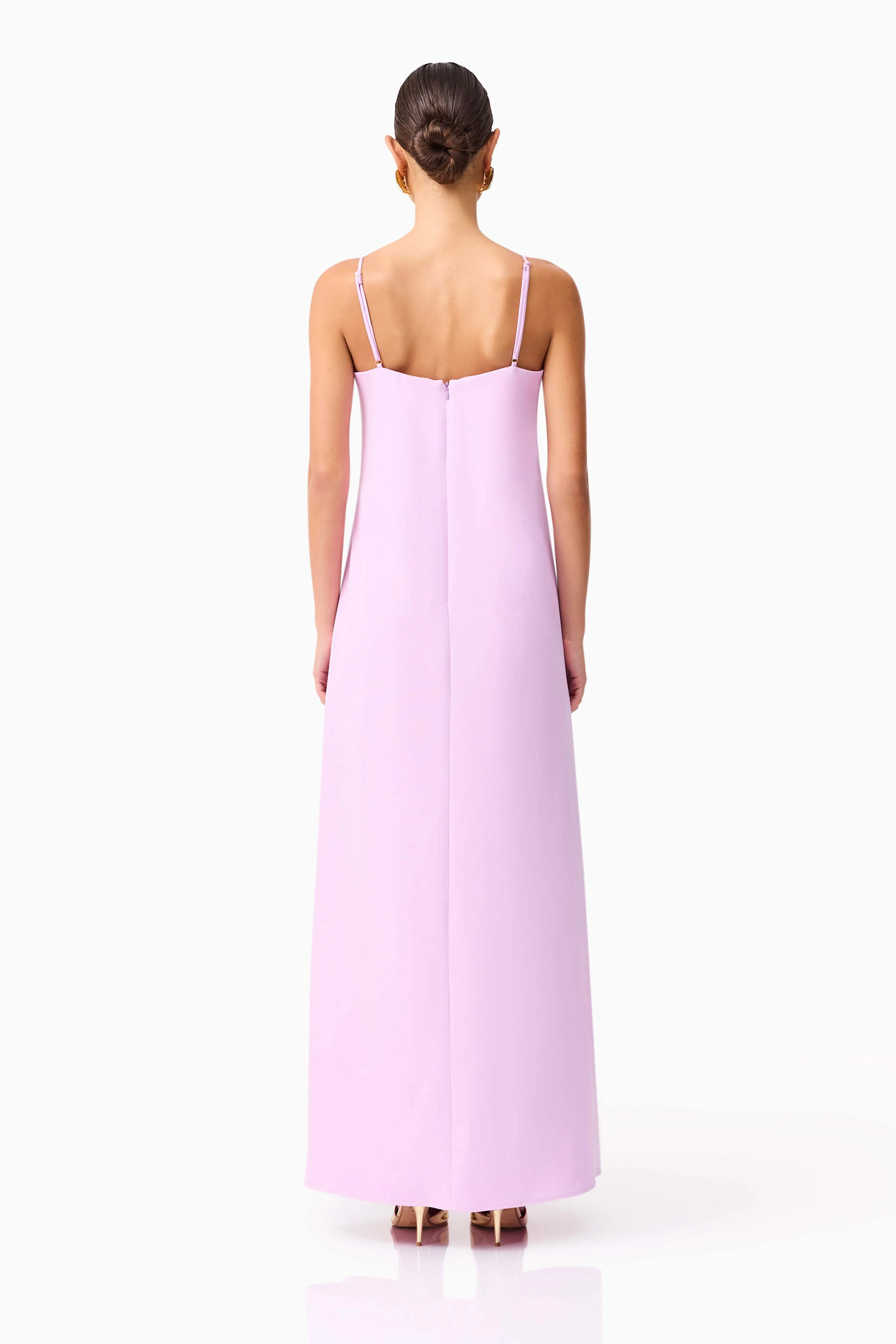 Buttercup Embroidered Maxi Dress in Purple