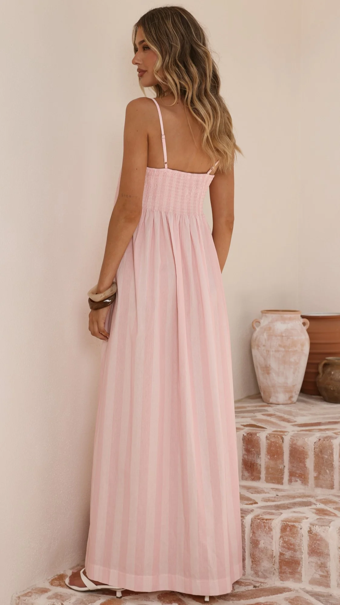 Pippa Maxi Dress - Pink Stripe