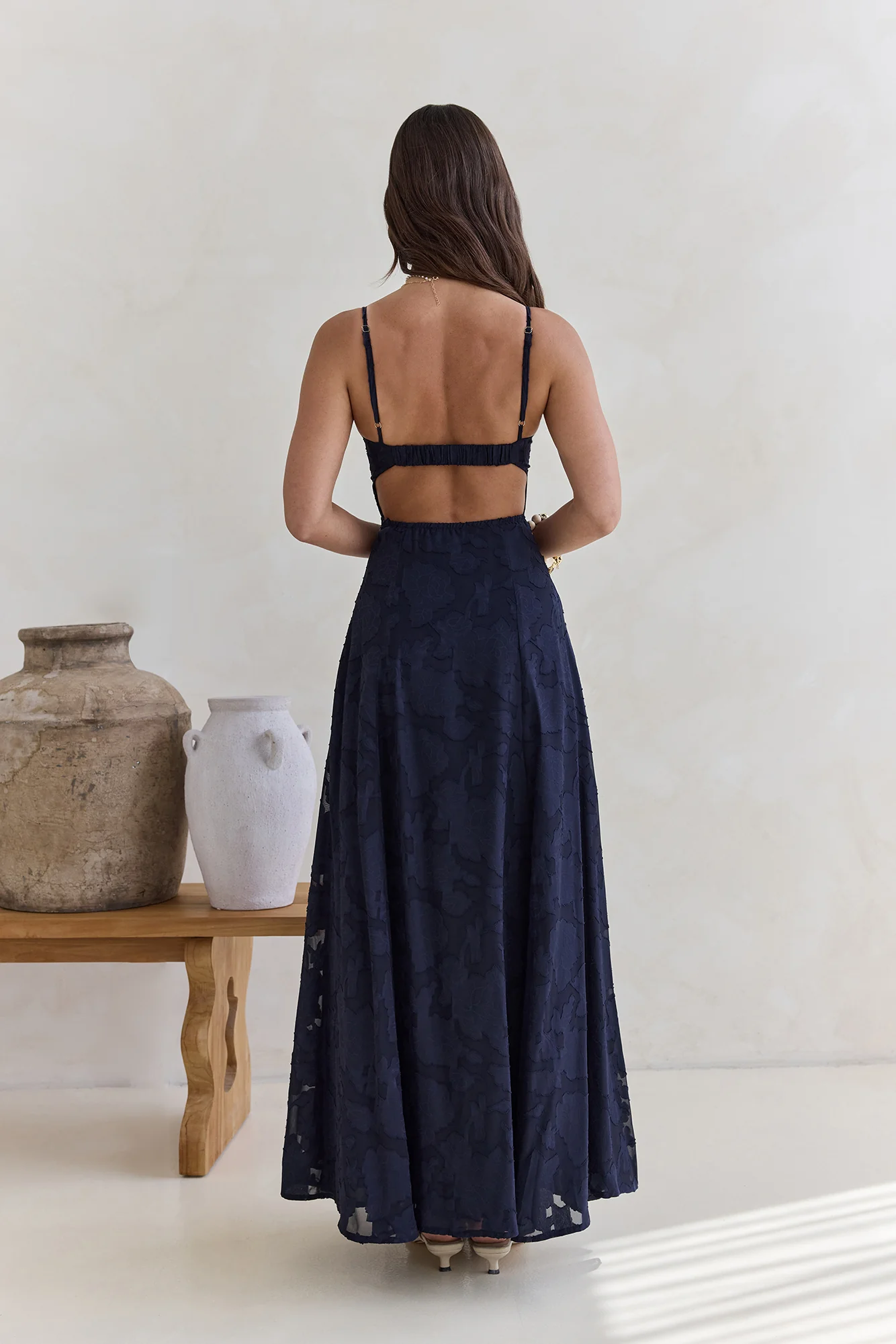 Lost In The Skies Maxi Dress Navy - luluinthesky
